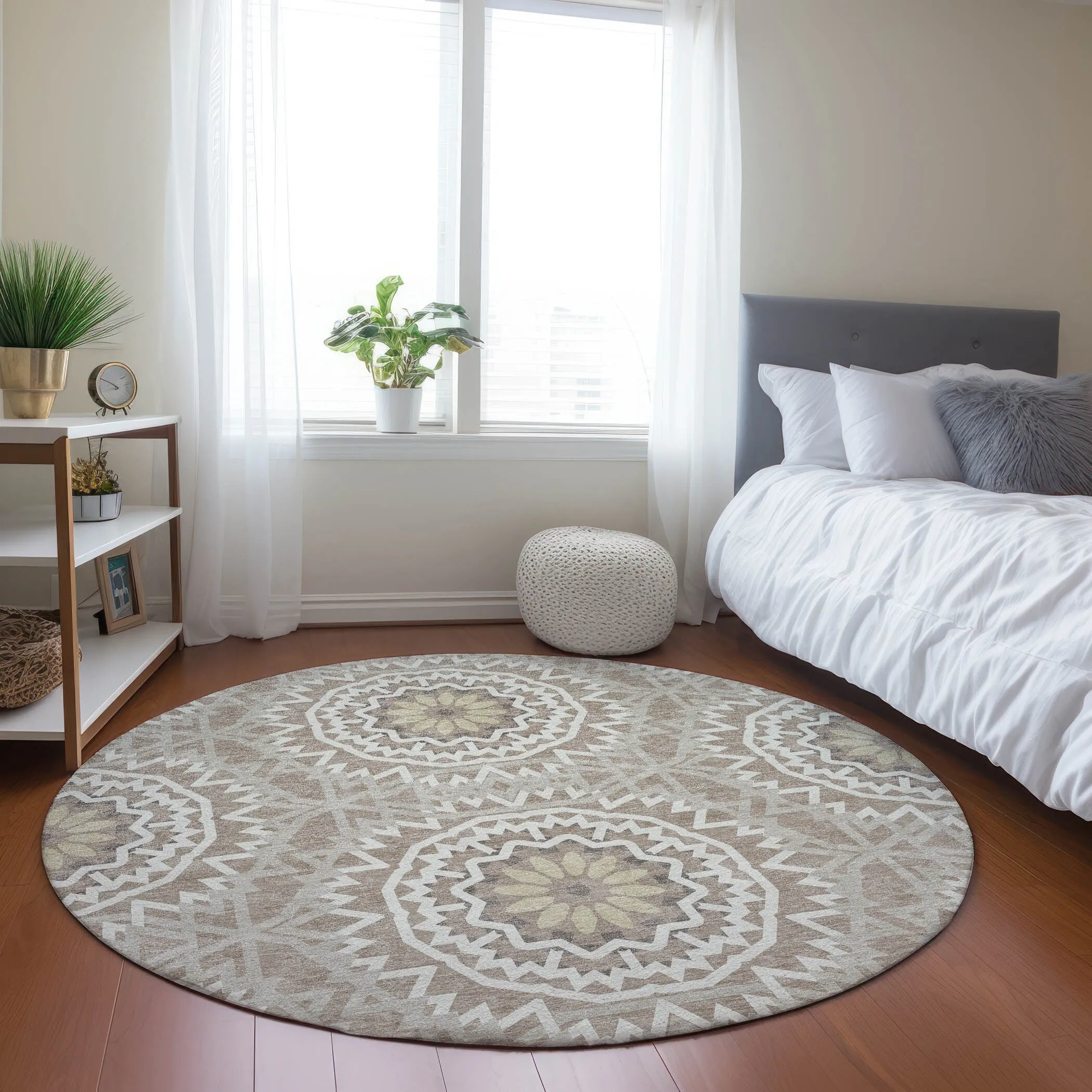 Machine Washable Indoor/ Outdoor Chantille Boho Global Rug
