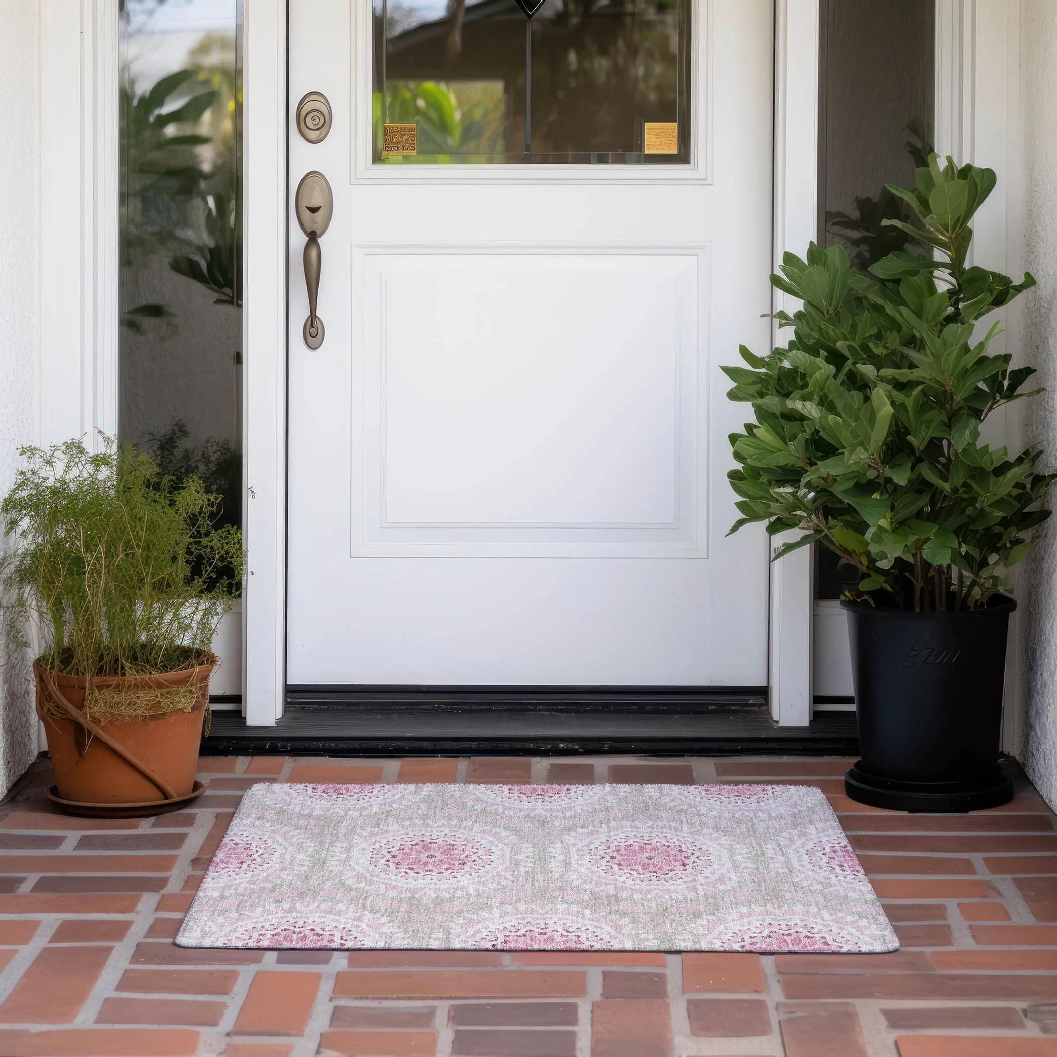 Machine Washable Indoor/ Outdoor Chantille Boho Global Rug