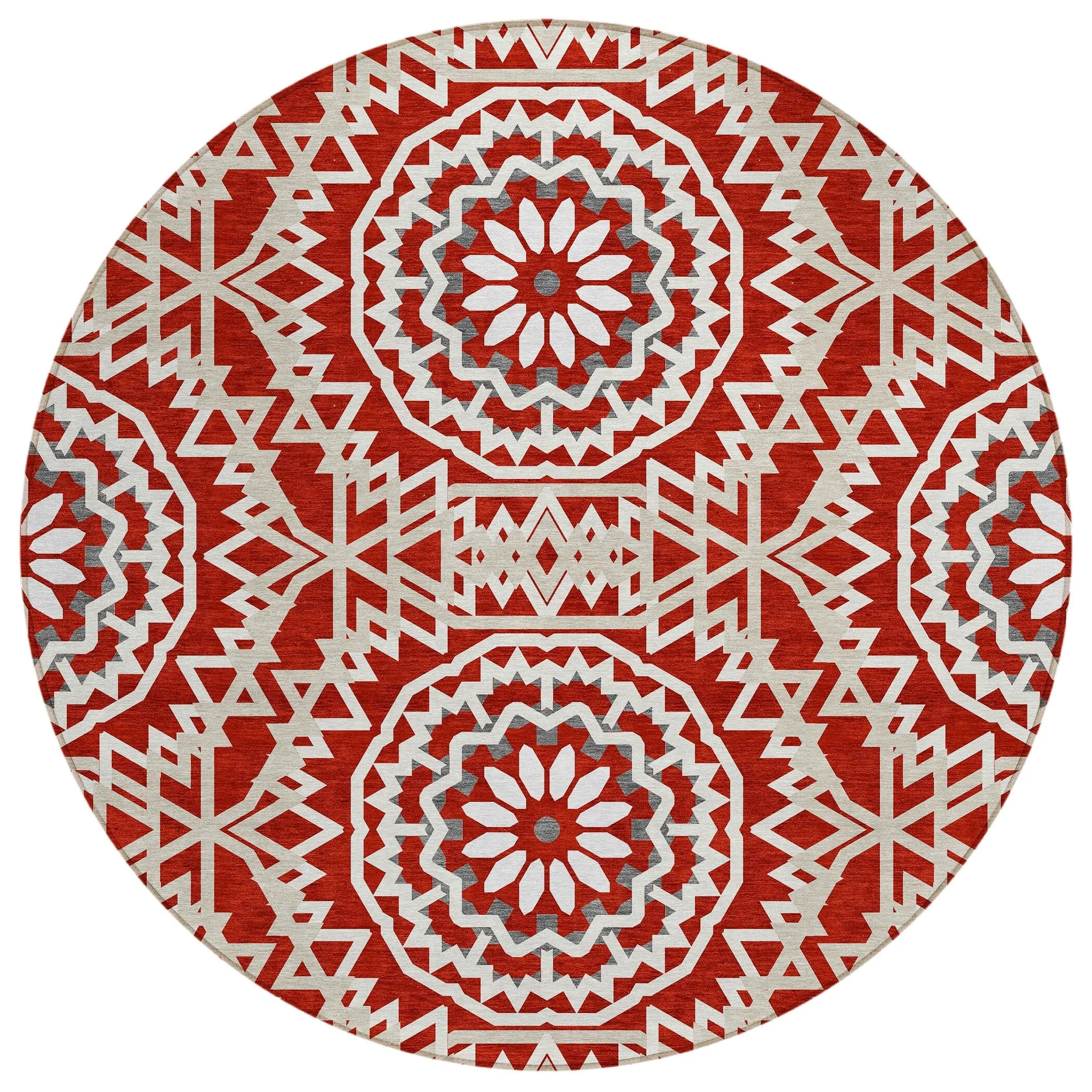 Machine Washable Indoor/ Outdoor Chantille Boho Global Rug