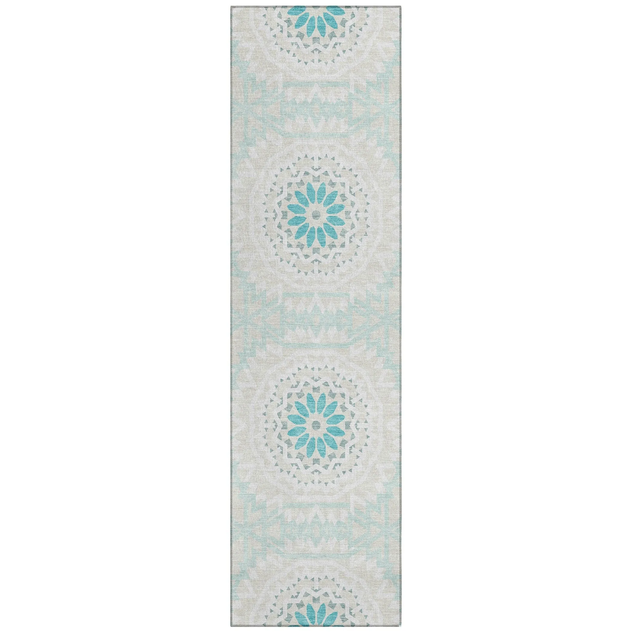 Machine Washable Indoor/ Outdoor Chantille Boho Global Rug