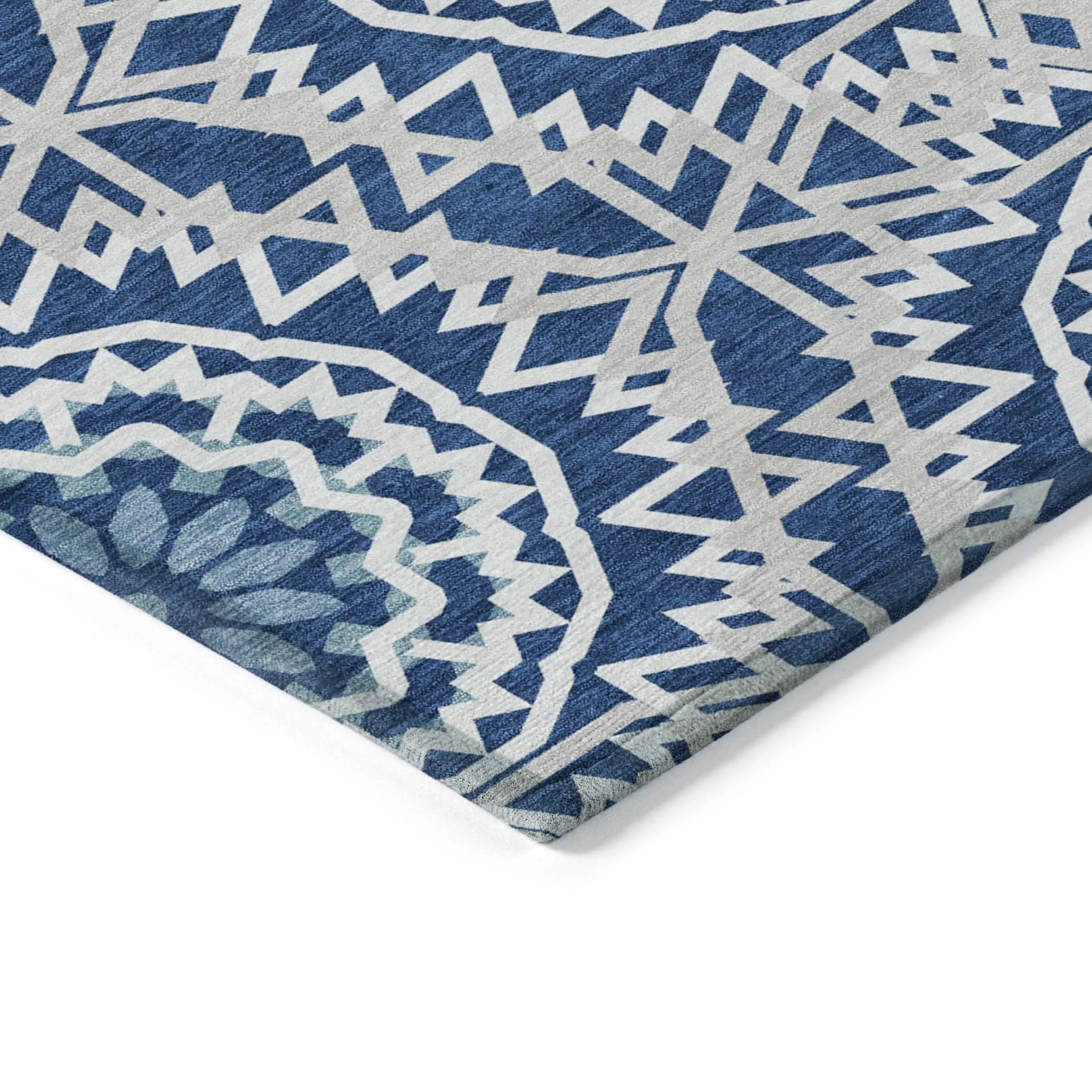 Machine Washable Indoor/ Outdoor Chantille Boho Global Rug