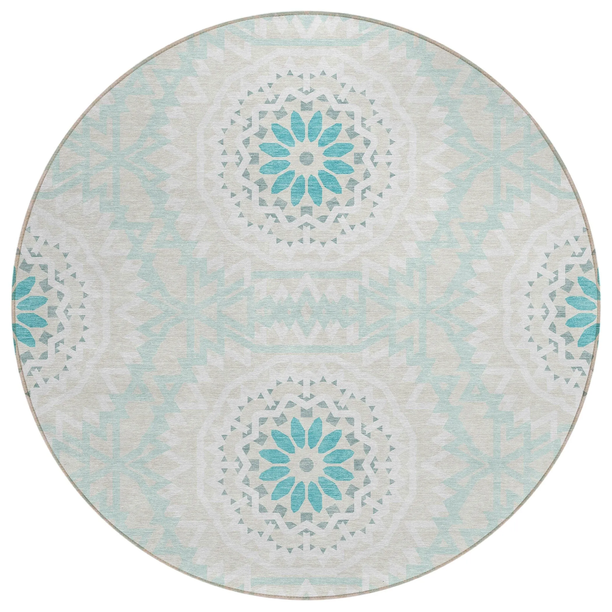 Machine Washable Indoor/ Outdoor Chantille Boho Global Rug