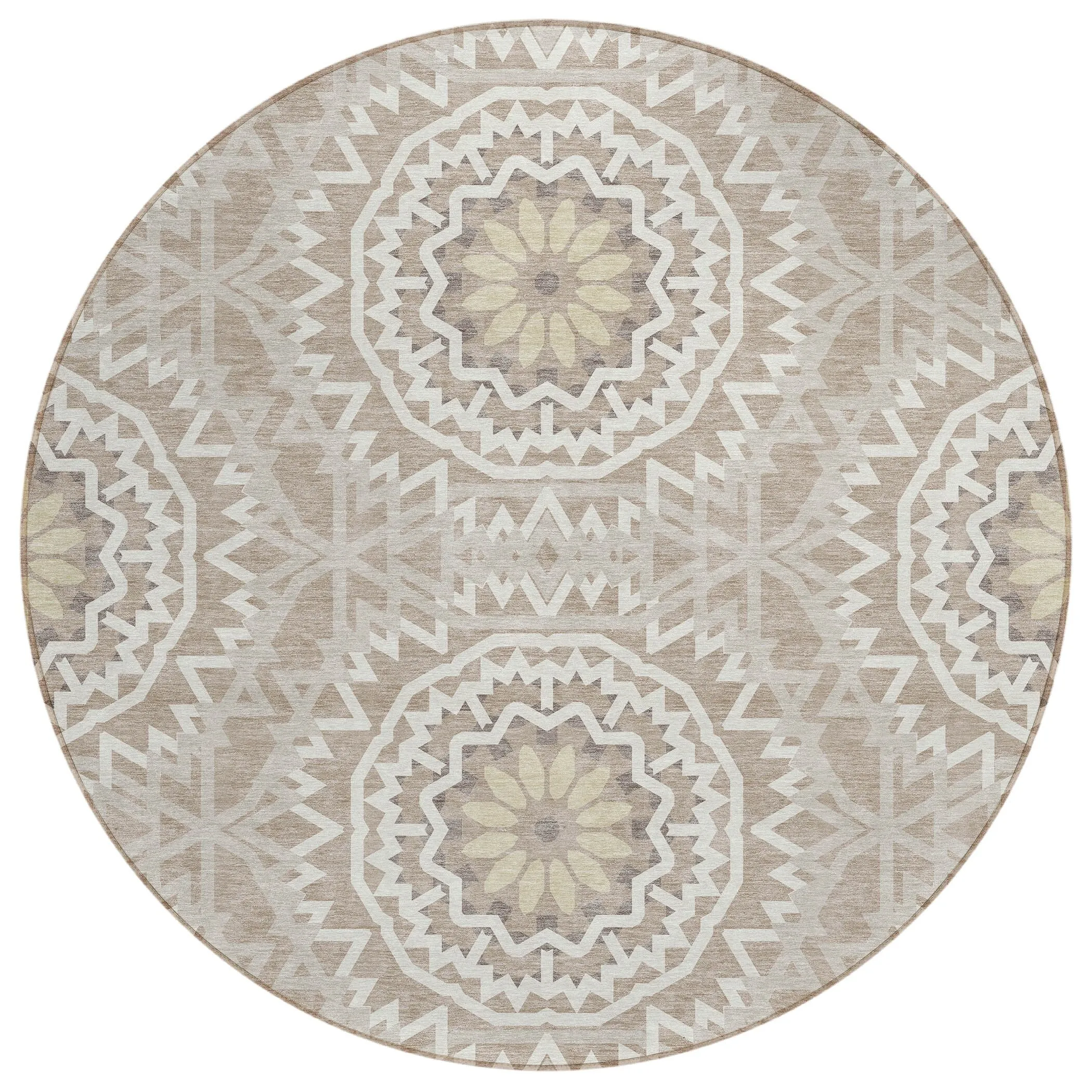 Machine Washable Indoor/ Outdoor Chantille Boho Global Rug