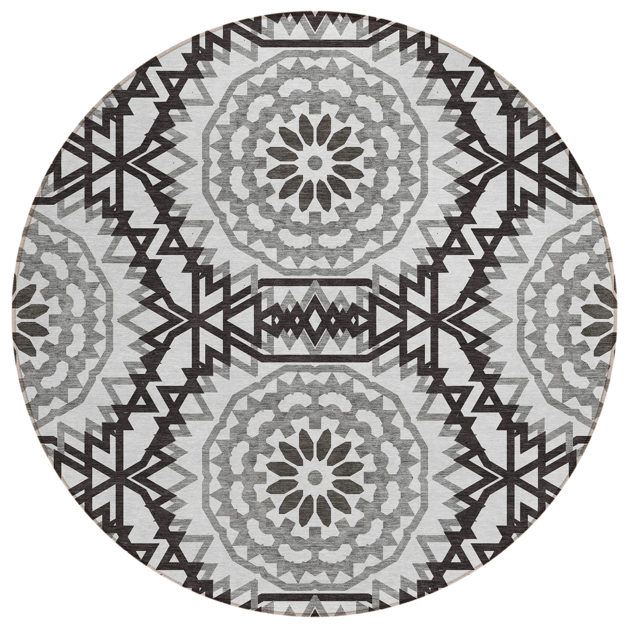 Machine Washable Indoor/ Outdoor Chantille Boho Global Rug