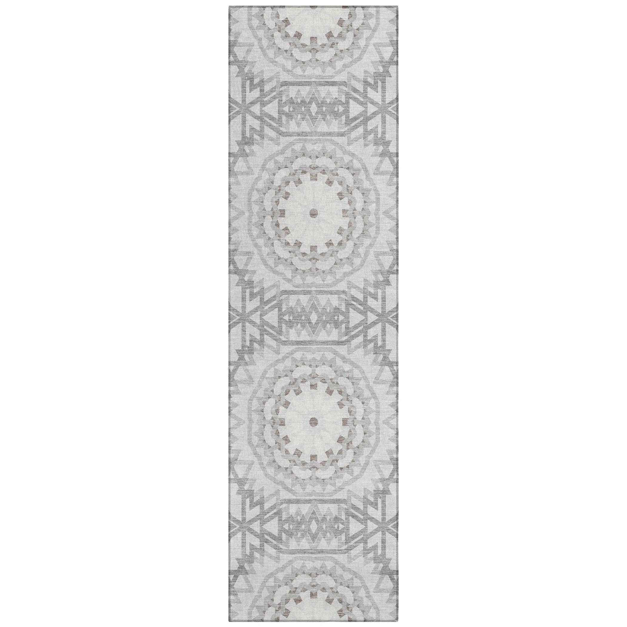 Machine Washable Indoor/ Outdoor Chantille Boho Global Rug