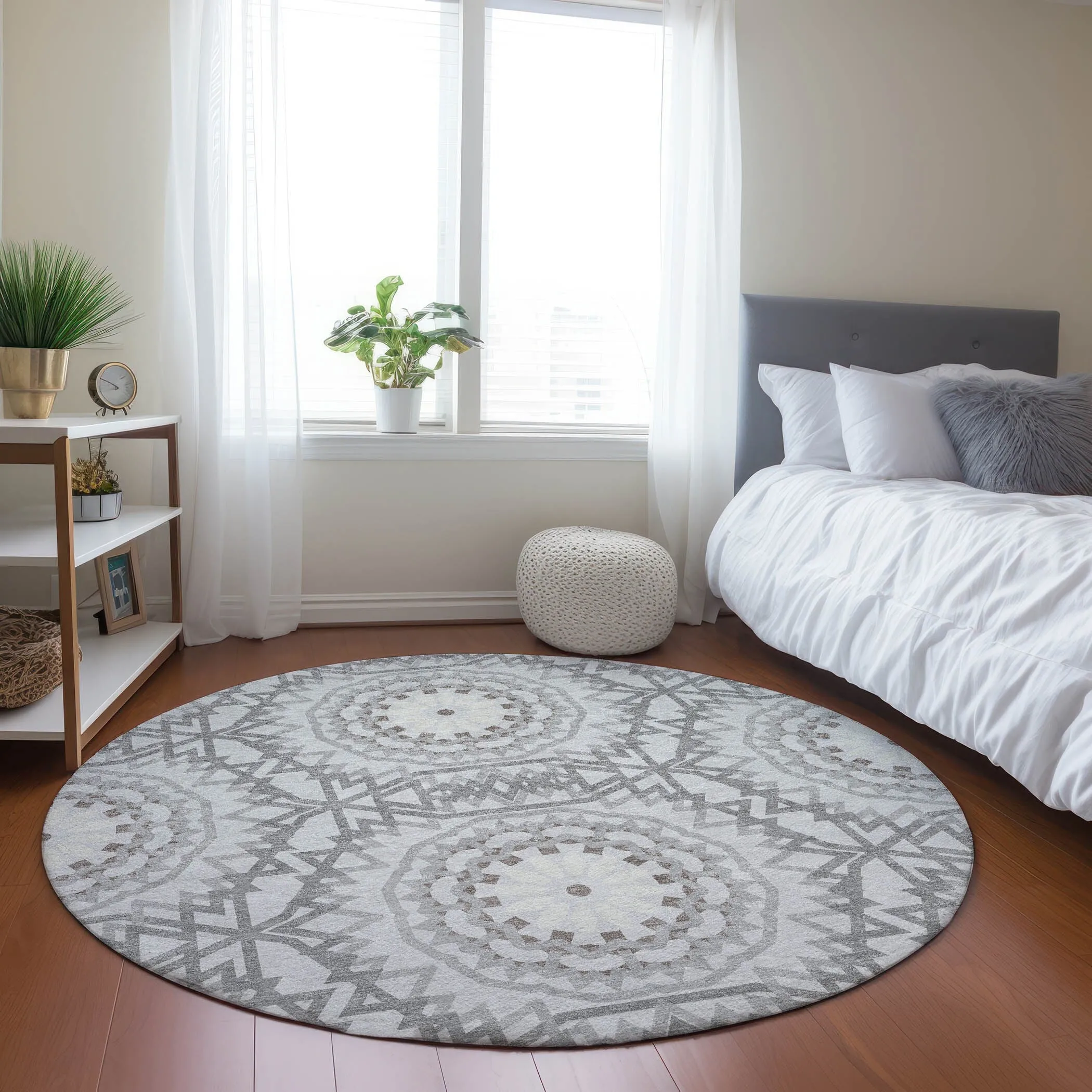 Machine Washable Indoor/ Outdoor Chantille Boho Global Rug