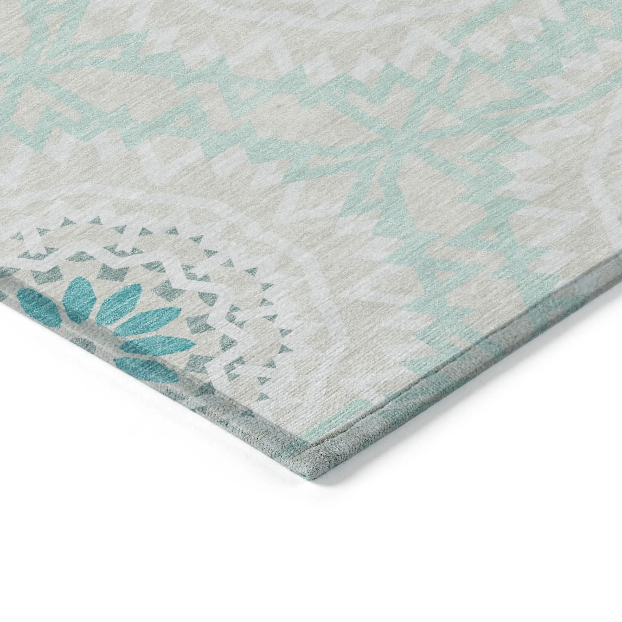 Machine Washable Indoor/ Outdoor Chantille Boho Global Rug