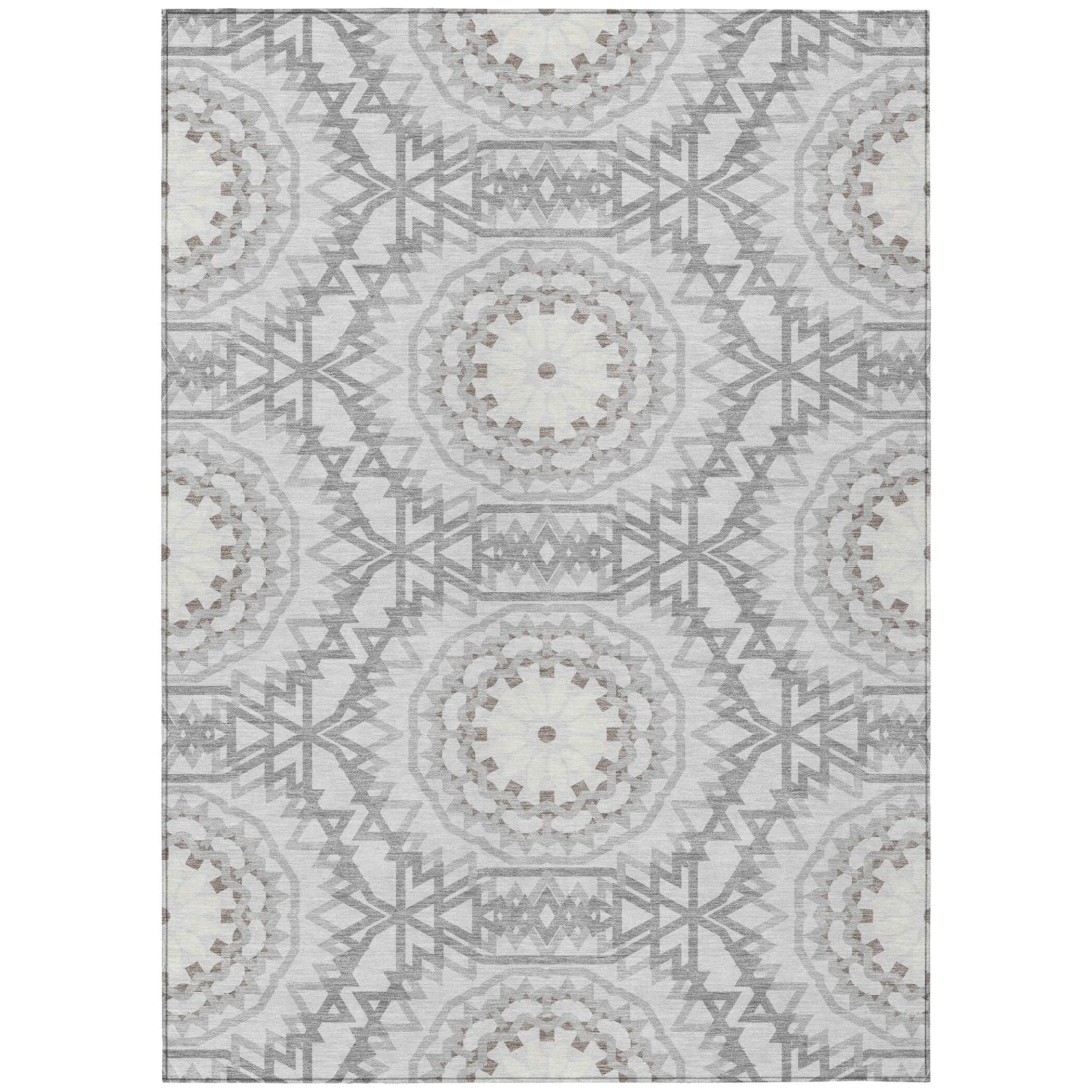 Machine Washable Indoor/ Outdoor Chantille Boho Global Rug