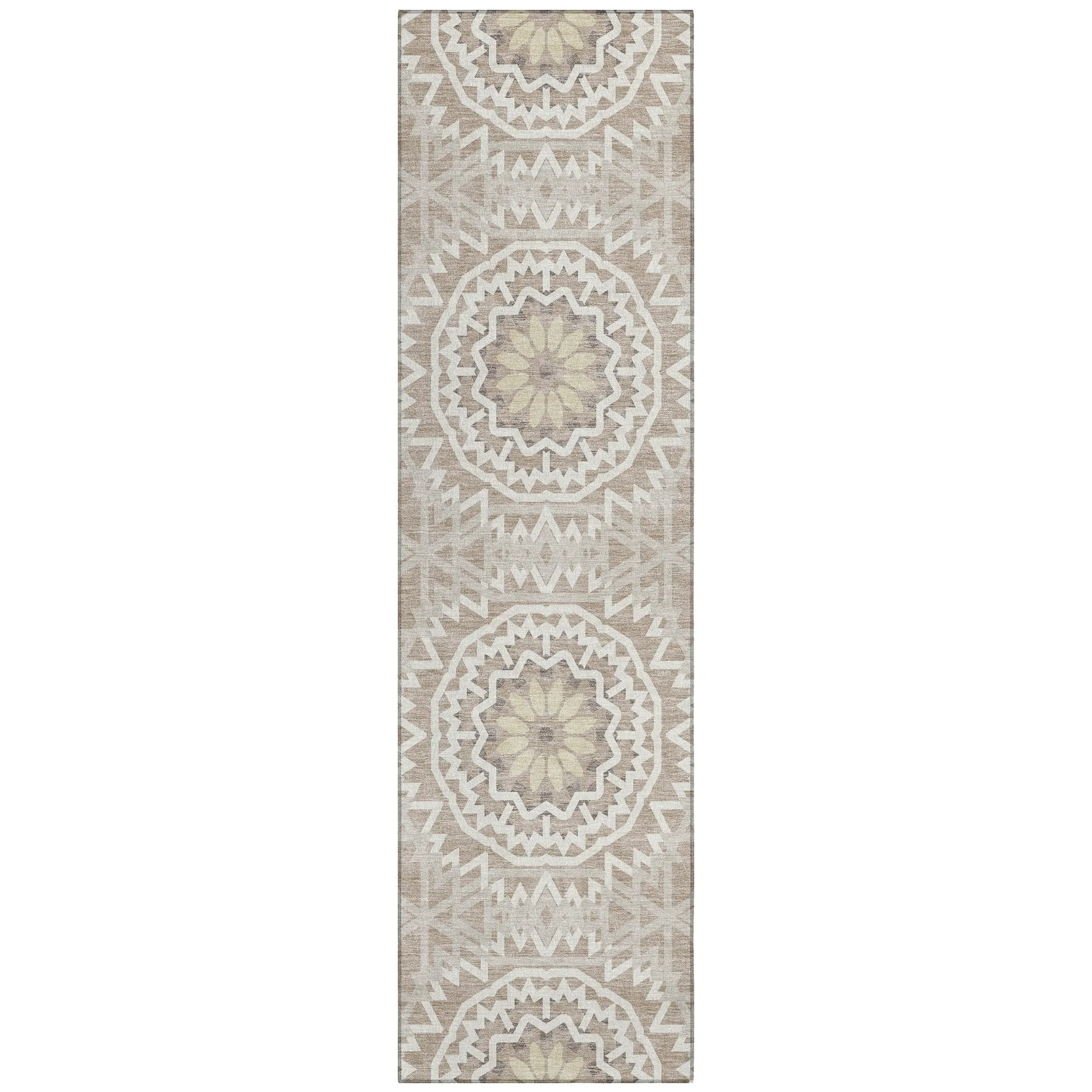 Machine Washable Indoor/ Outdoor Chantille Boho Global Rug