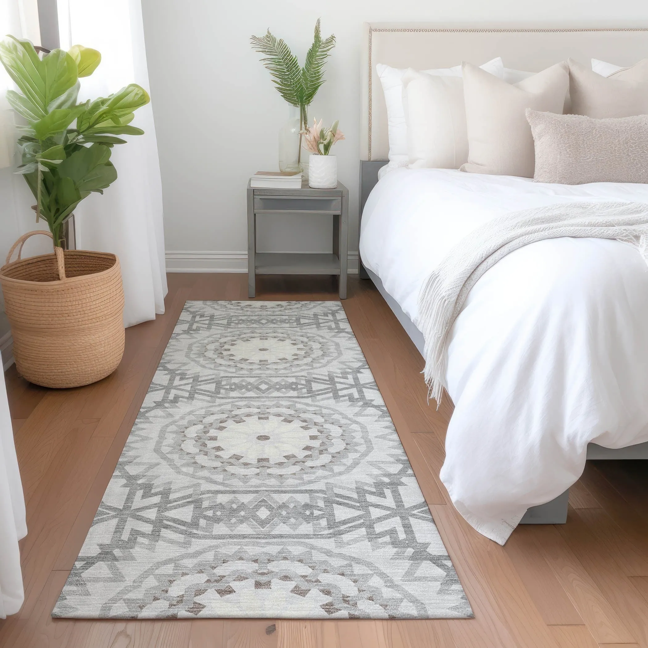 Machine Washable Indoor/ Outdoor Chantille Boho Global Rug