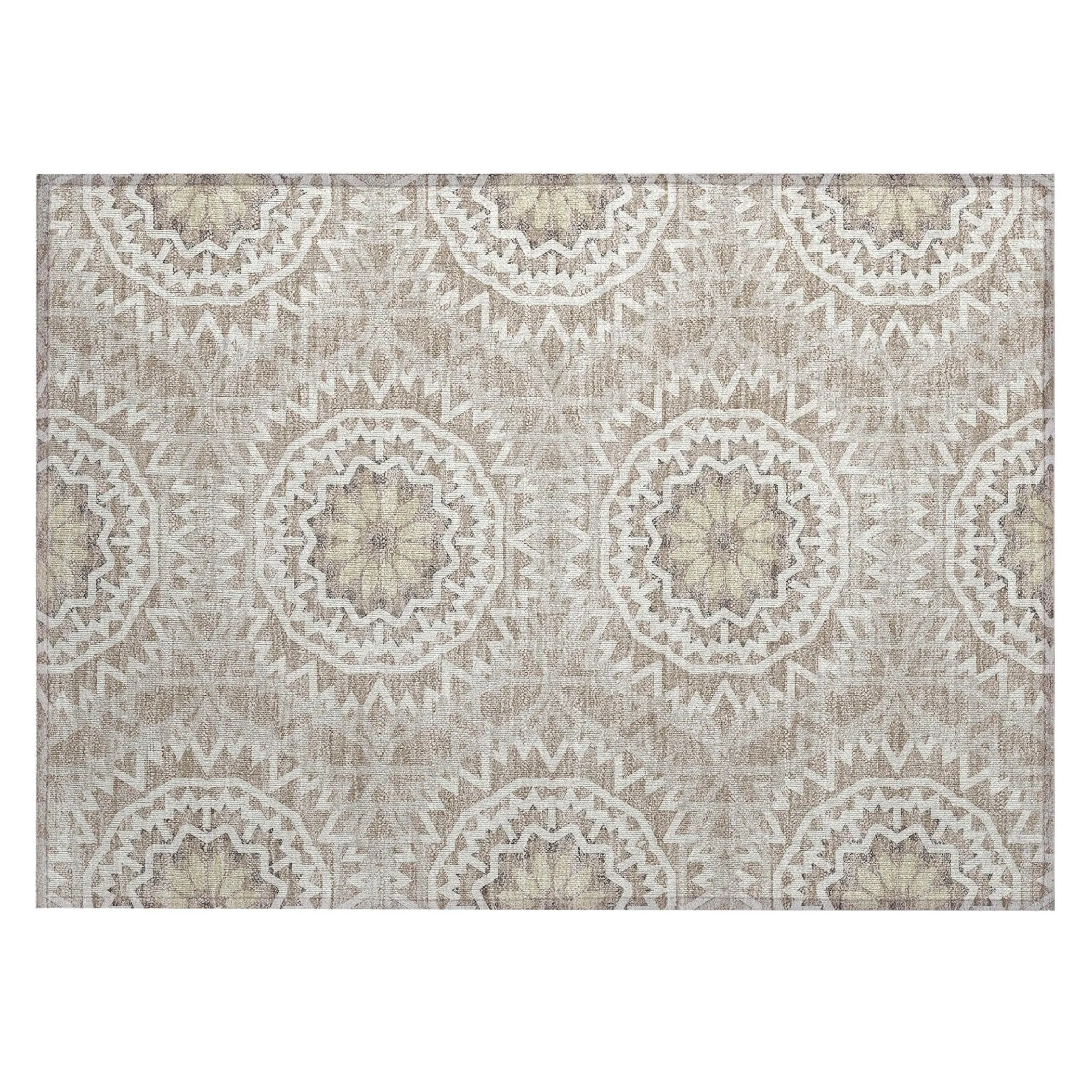 Machine Washable Indoor/ Outdoor Chantille Boho Global Rug