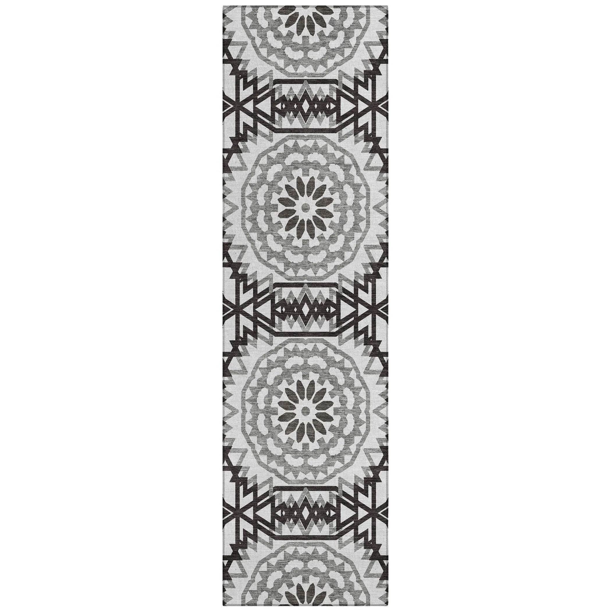 Machine Washable Indoor/ Outdoor Chantille Boho Global Rug