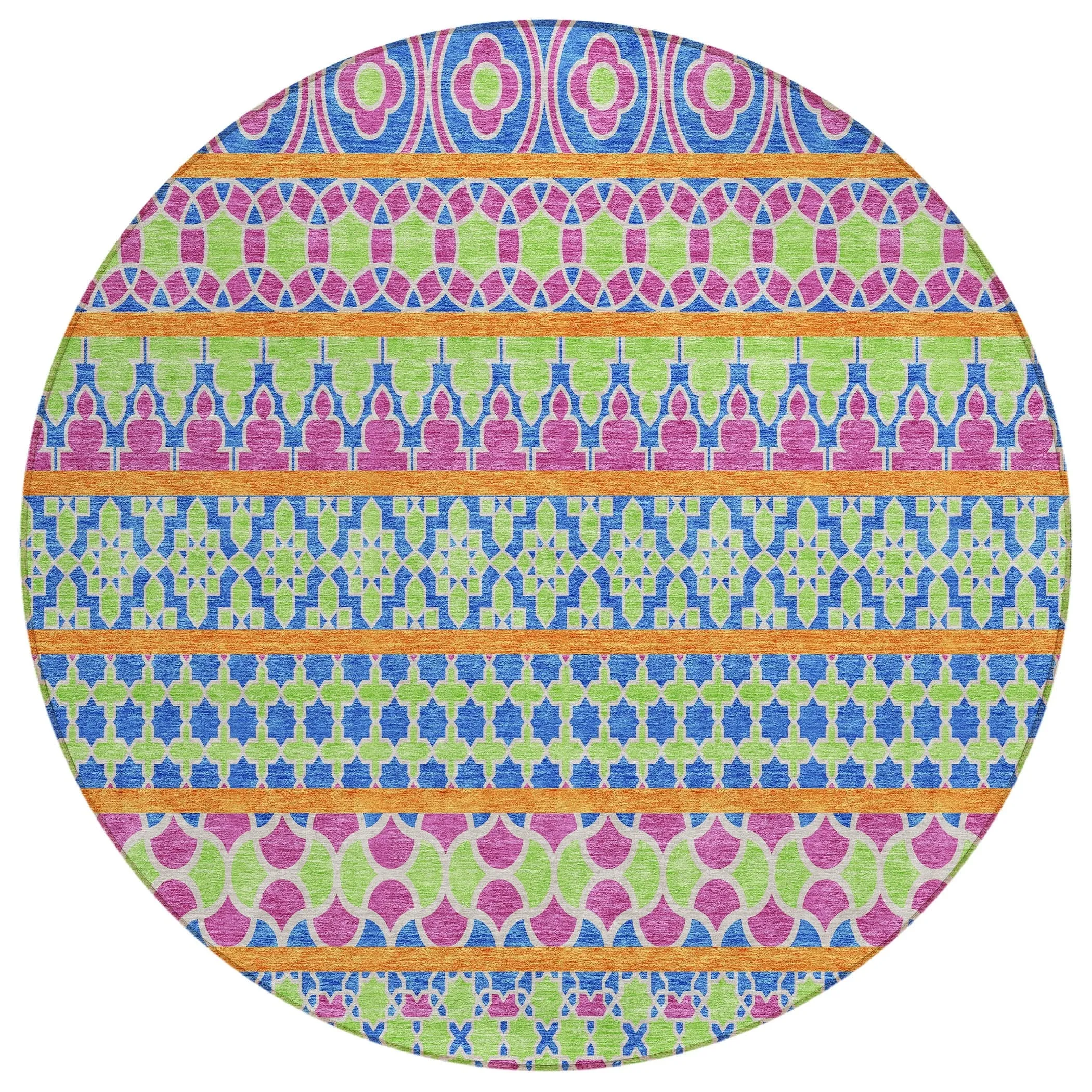 Machine Washable Indoor/ Outdoor Chantille Boho Stripe Rug