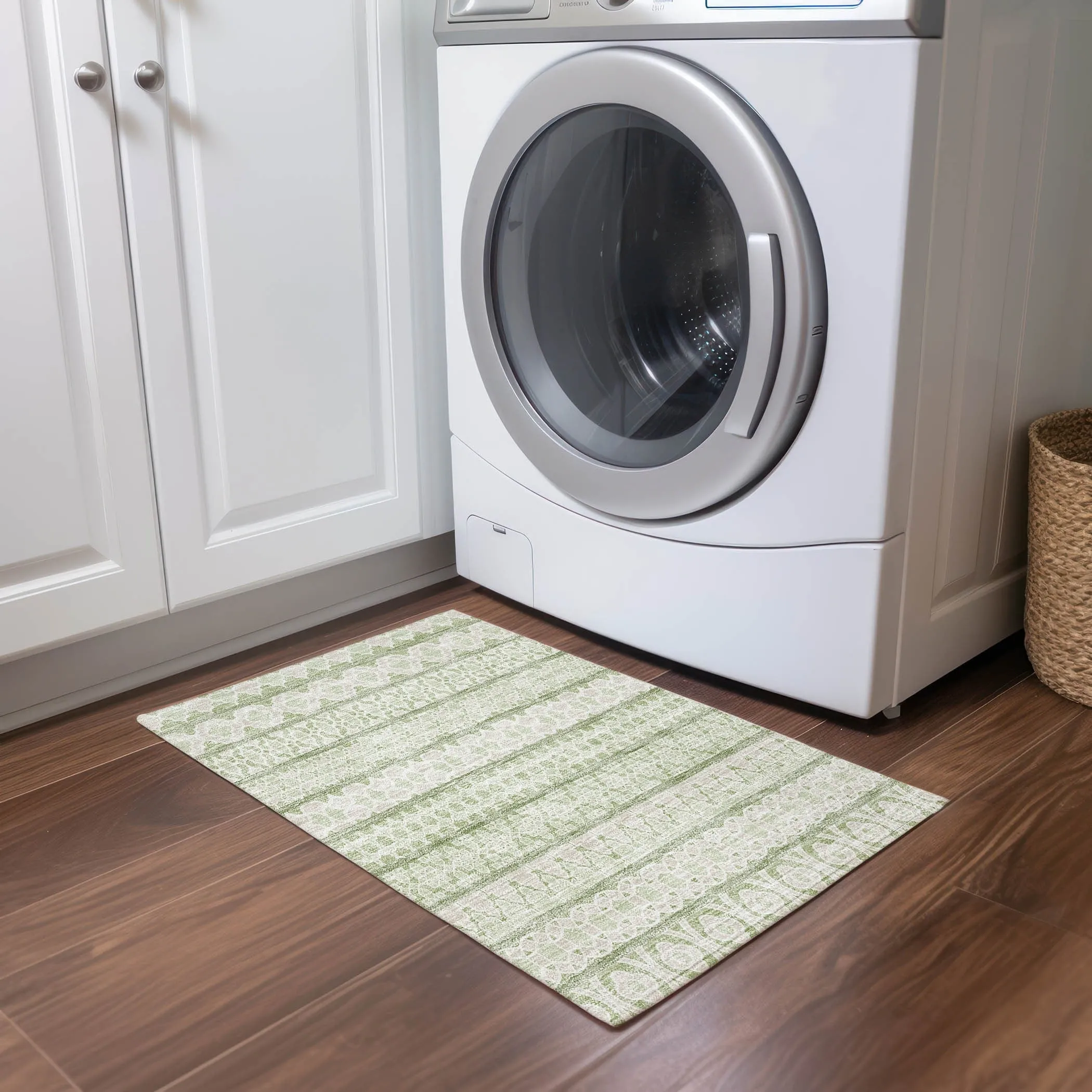 Machine Washable Indoor/ Outdoor Chantille Boho Stripe Rug