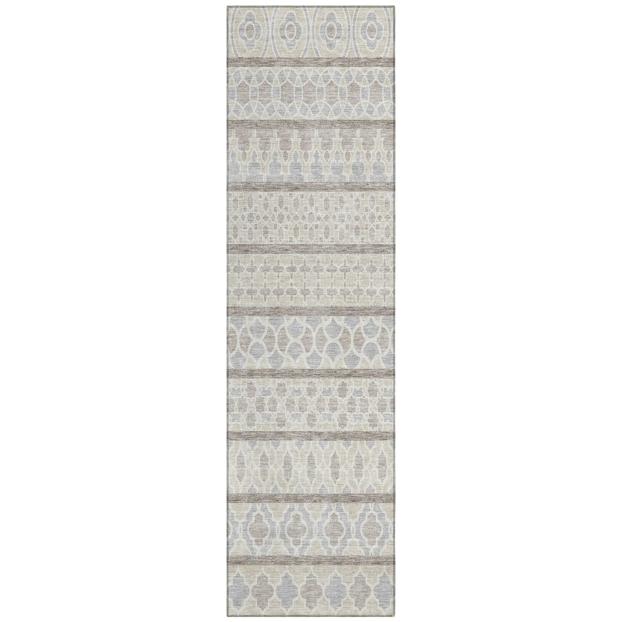 Machine Washable Indoor/ Outdoor Chantille Boho Stripe Rug