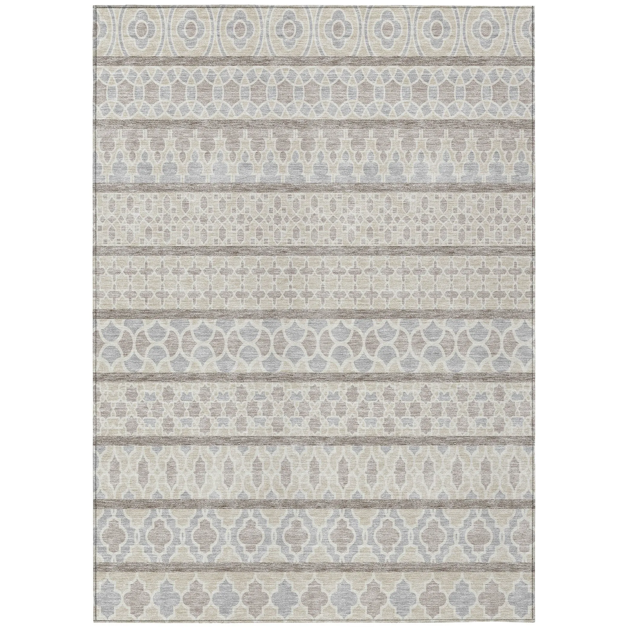 Machine Washable Indoor/ Outdoor Chantille Boho Stripe Rug