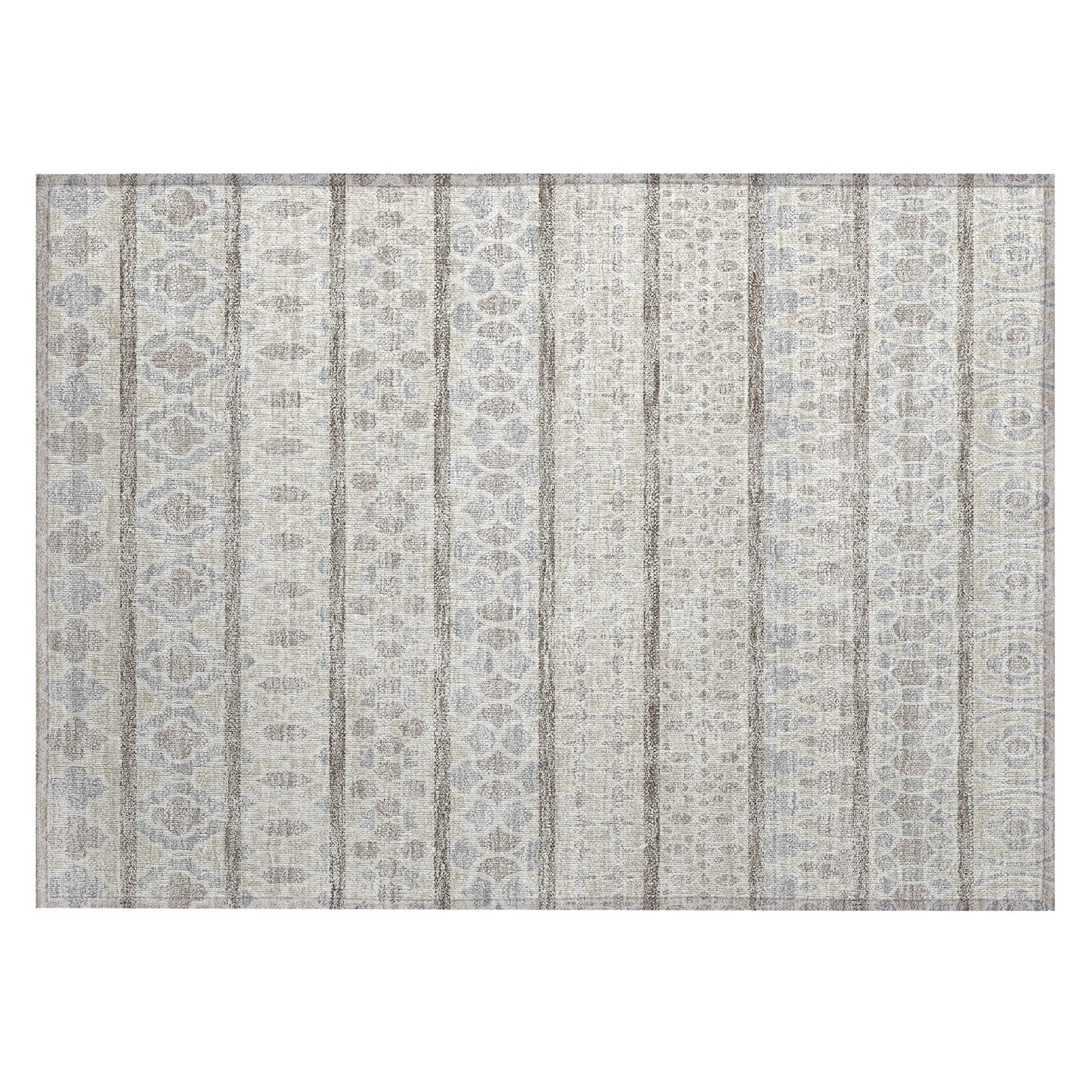Machine Washable Indoor/ Outdoor Chantille Boho Stripe Rug