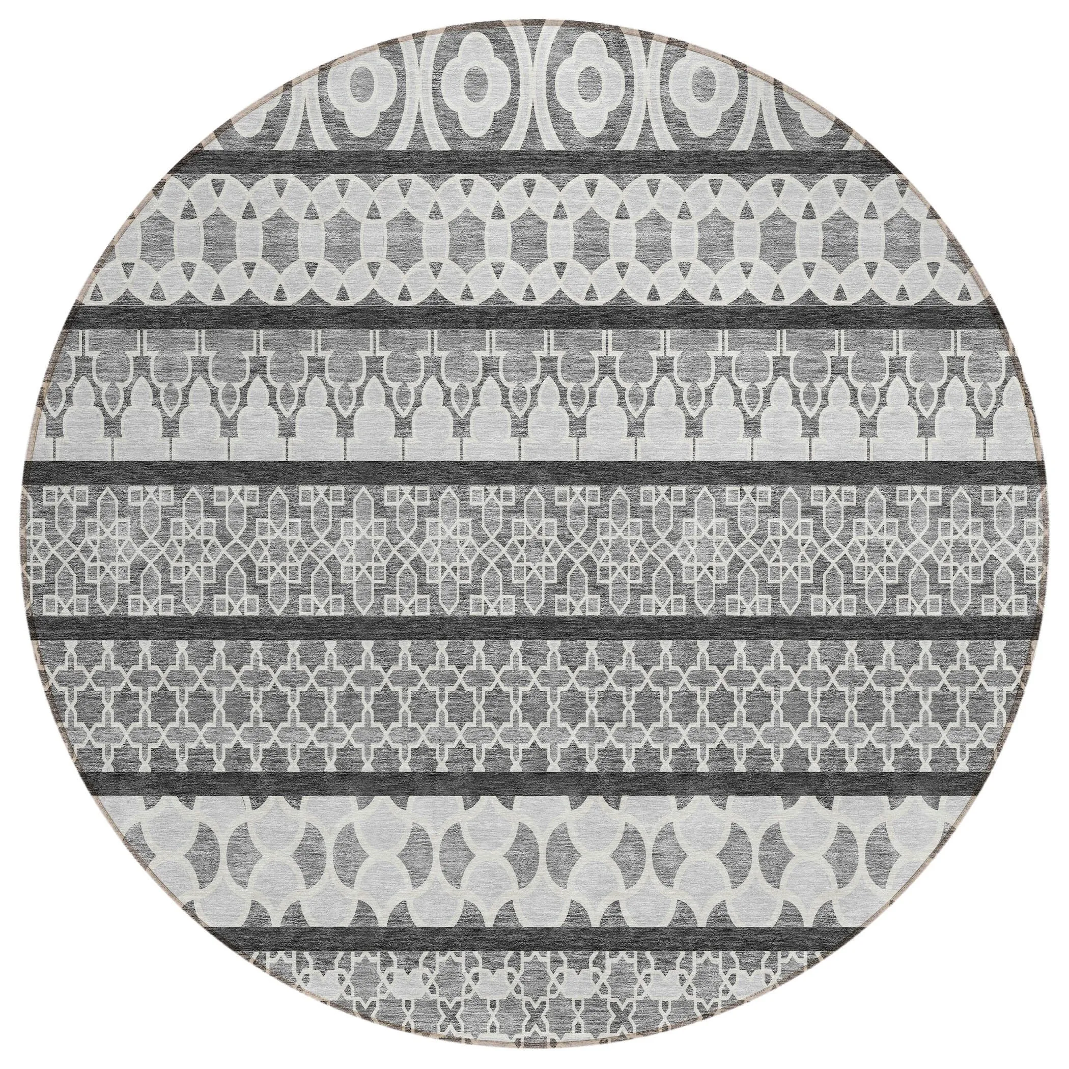 Machine Washable Indoor/ Outdoor Chantille Boho Stripe Rug