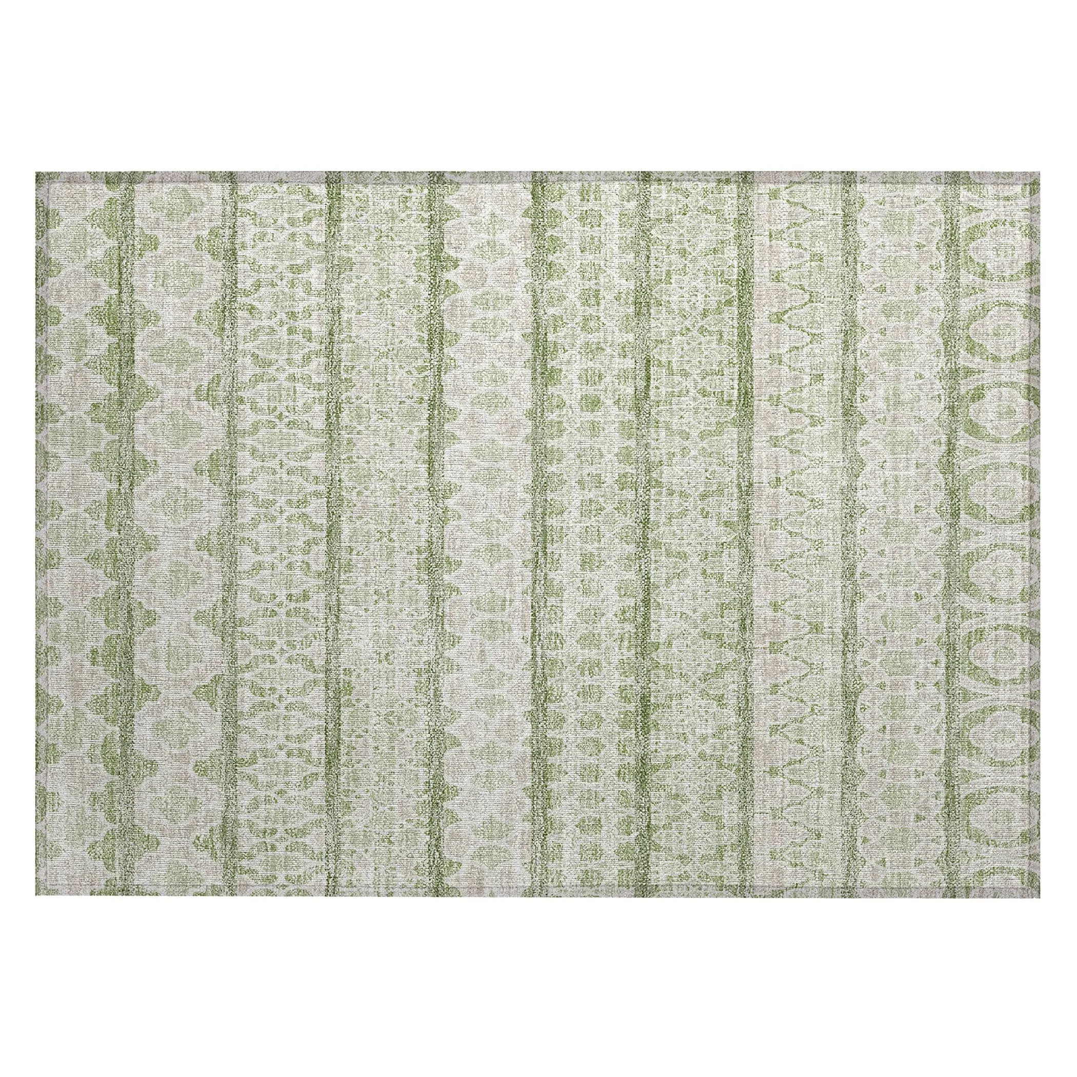 Machine Washable Indoor/ Outdoor Chantille Boho Stripe Rug
