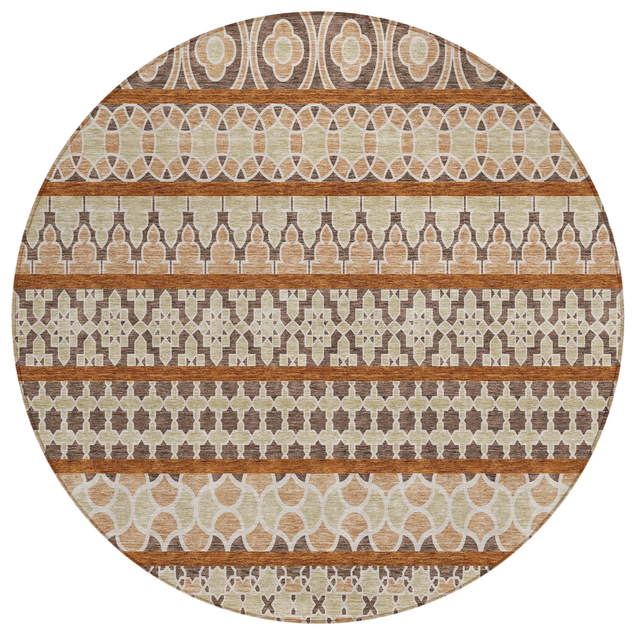 Machine Washable Indoor/ Outdoor Chantille Boho Stripe Rug