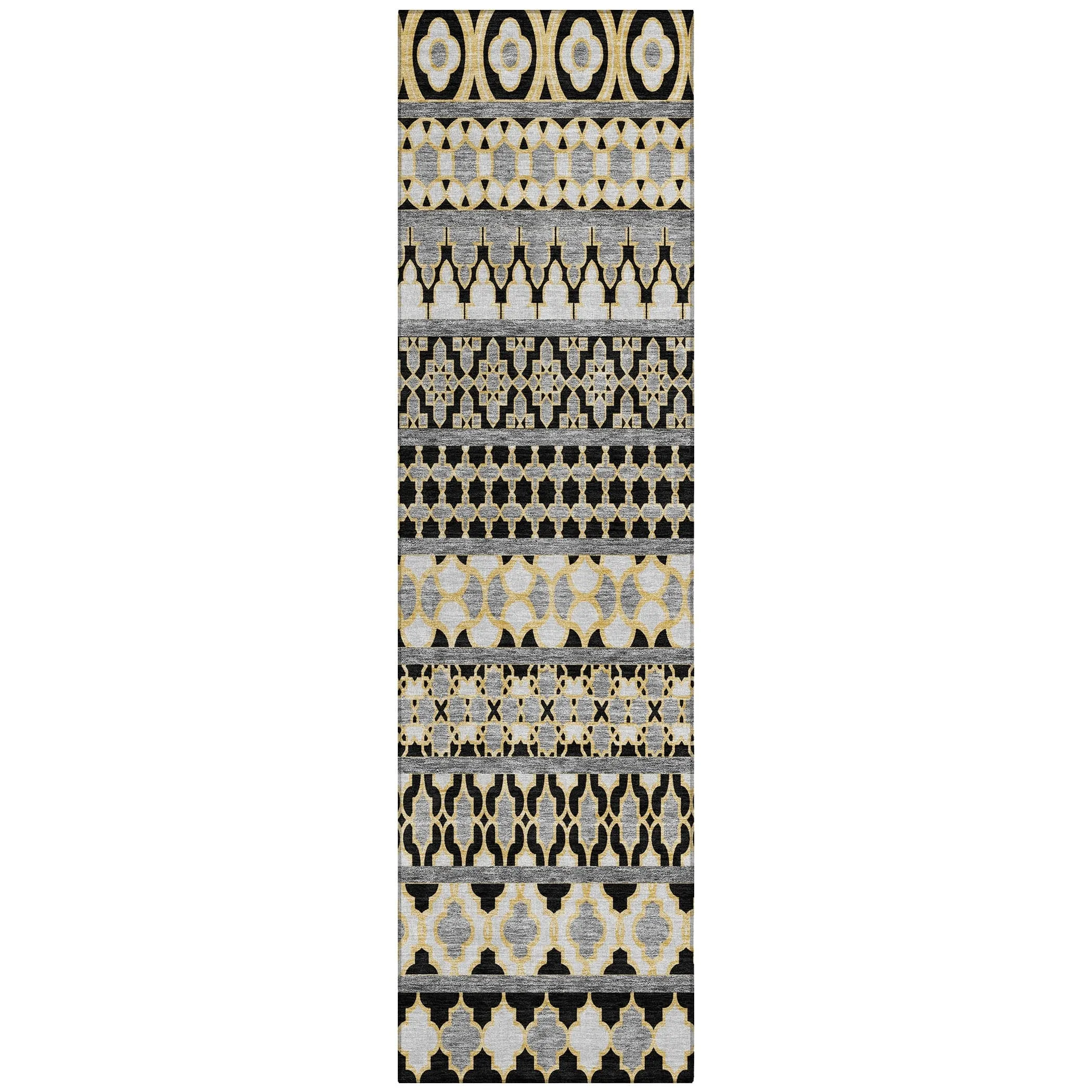 Machine Washable Indoor/ Outdoor Chantille Boho Stripe Rug