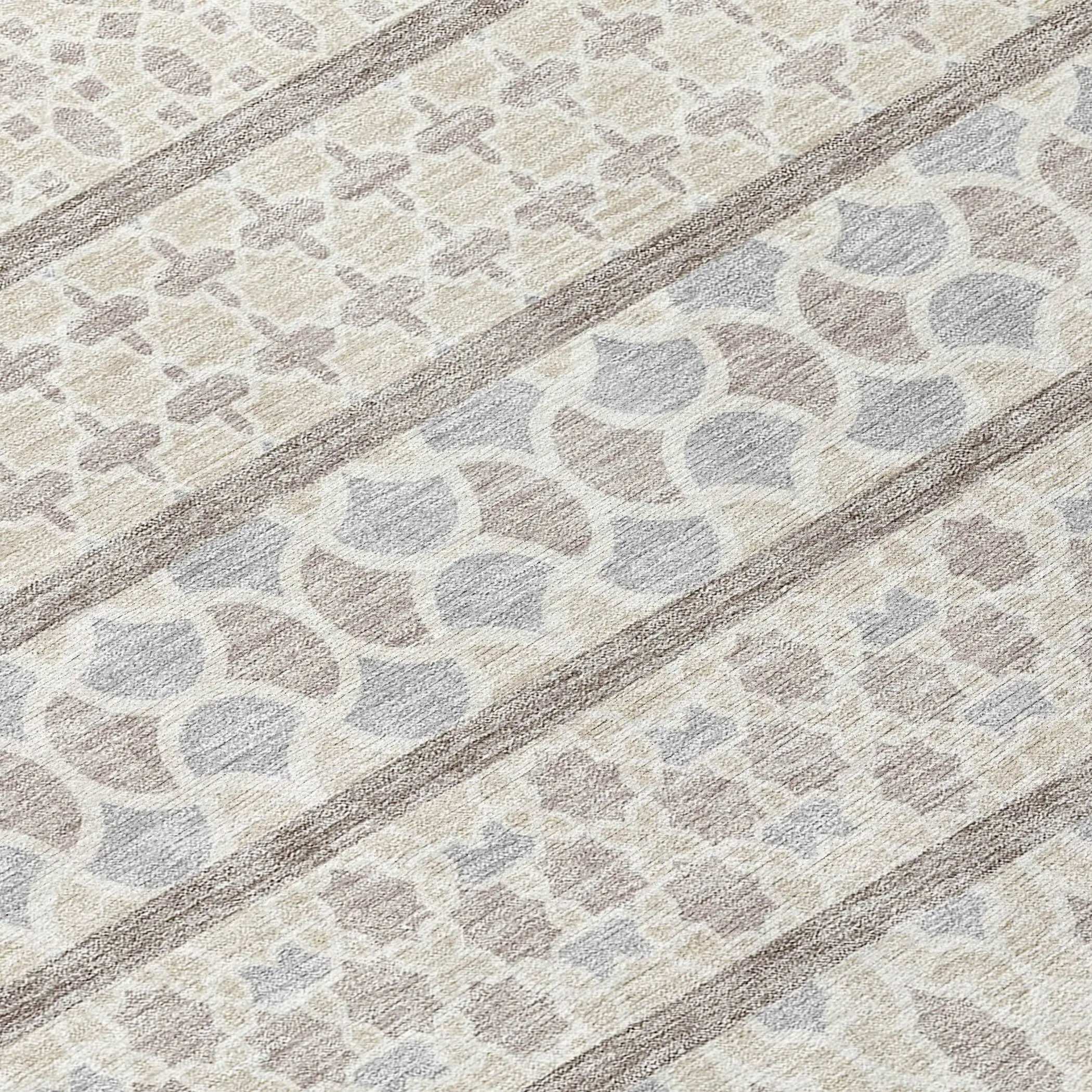 Machine Washable Indoor/ Outdoor Chantille Boho Stripe Rug