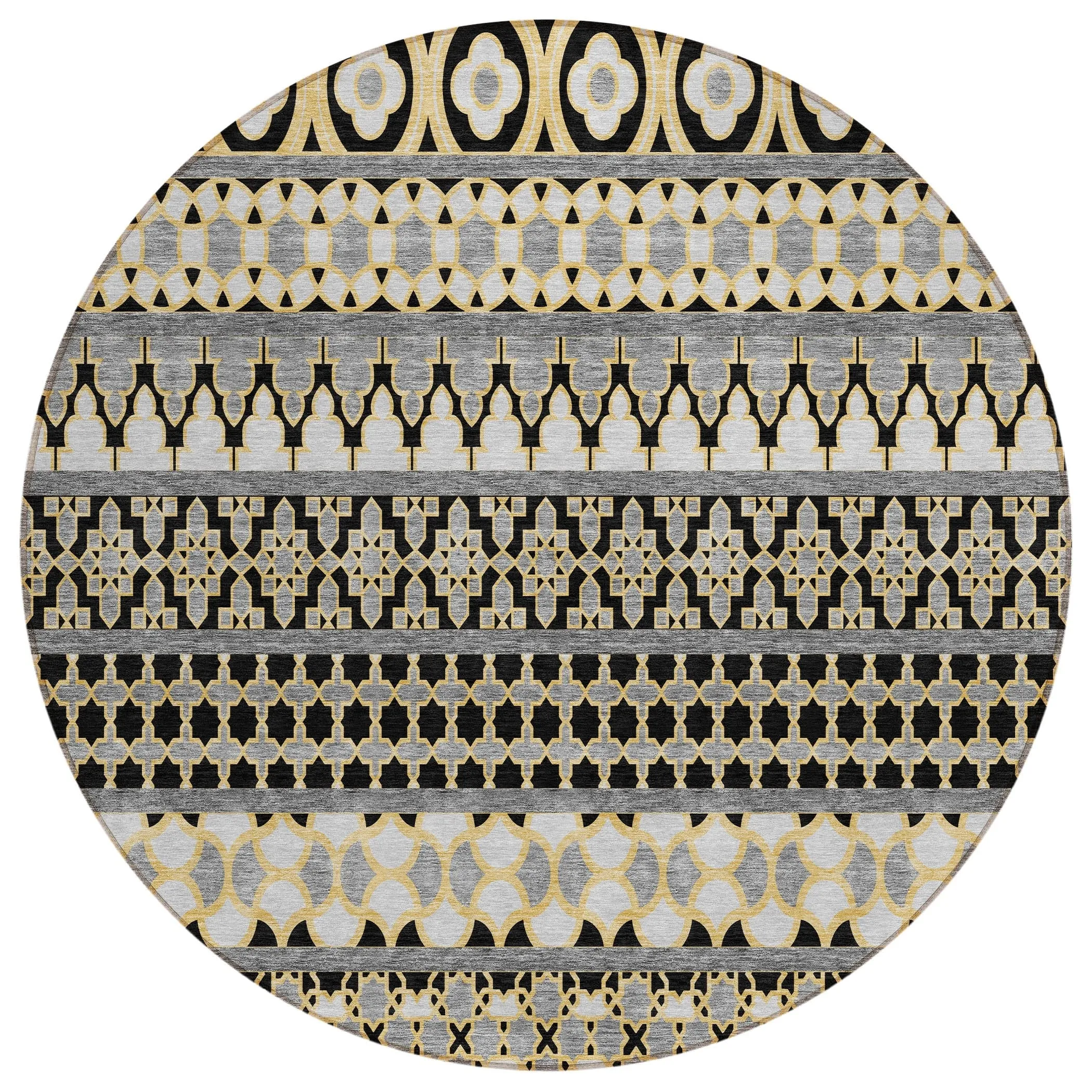 Machine Washable Indoor/ Outdoor Chantille Boho Stripe Rug