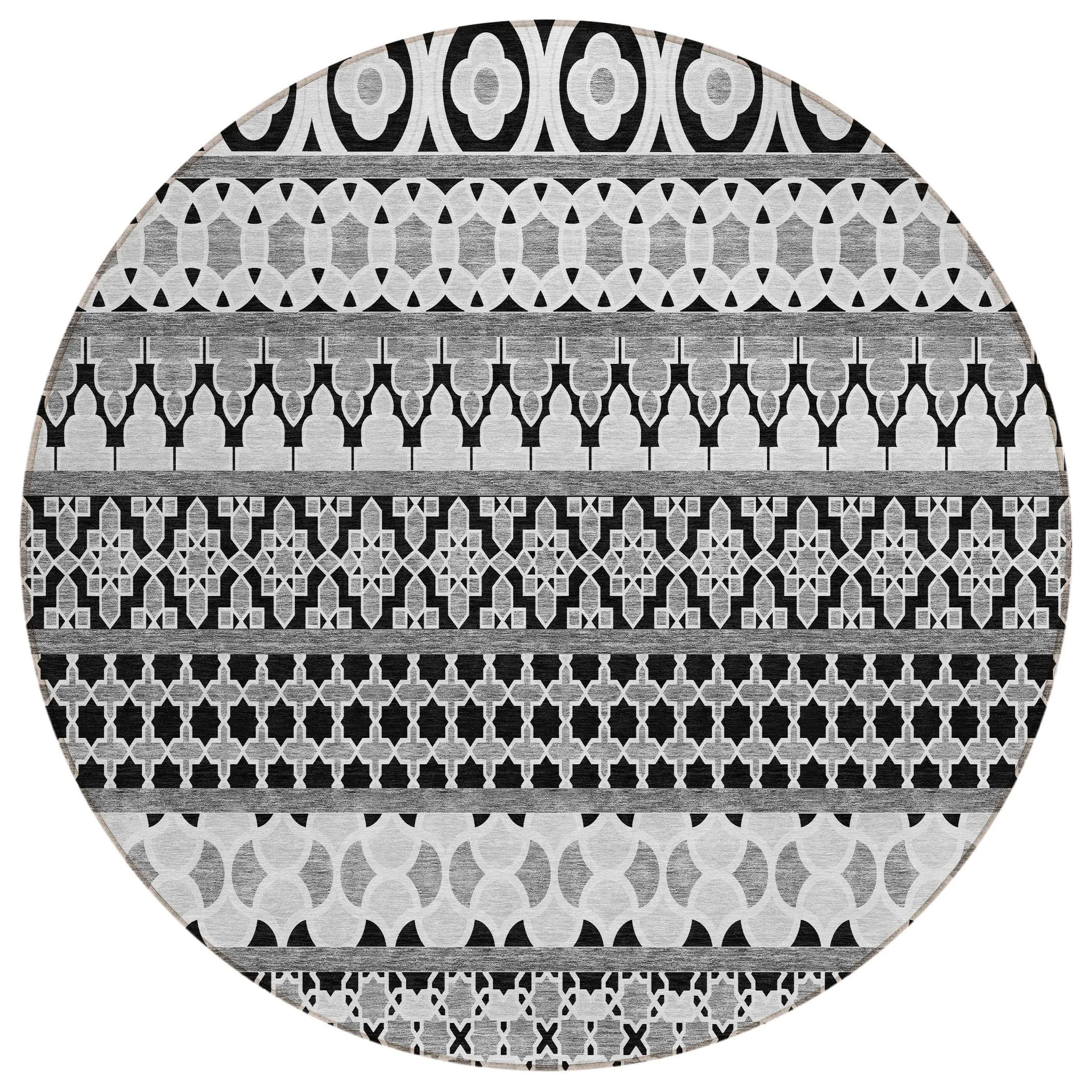 Machine Washable Indoor/ Outdoor Chantille Boho Stripe Rug