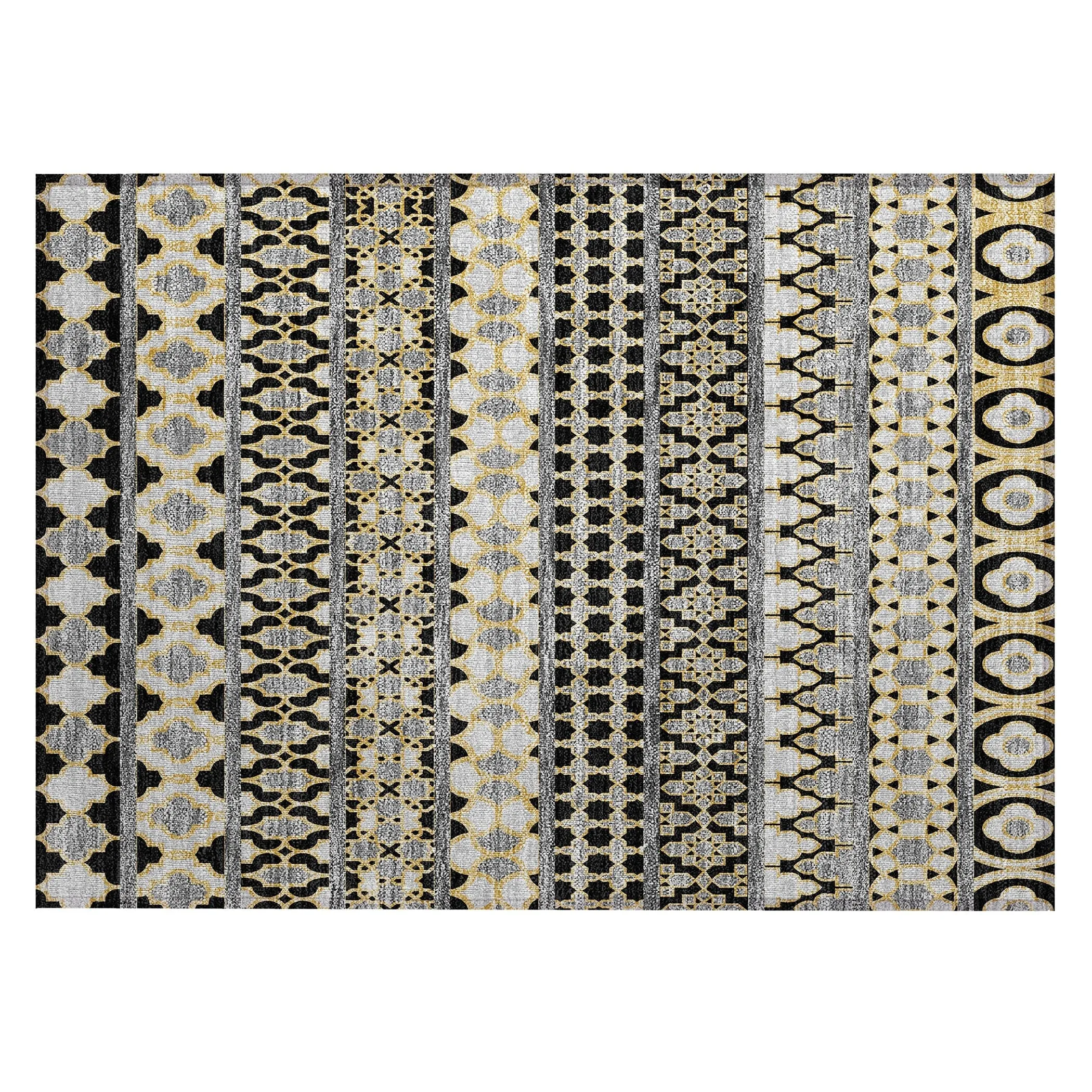 Machine Washable Indoor/ Outdoor Chantille Boho Stripe Rug