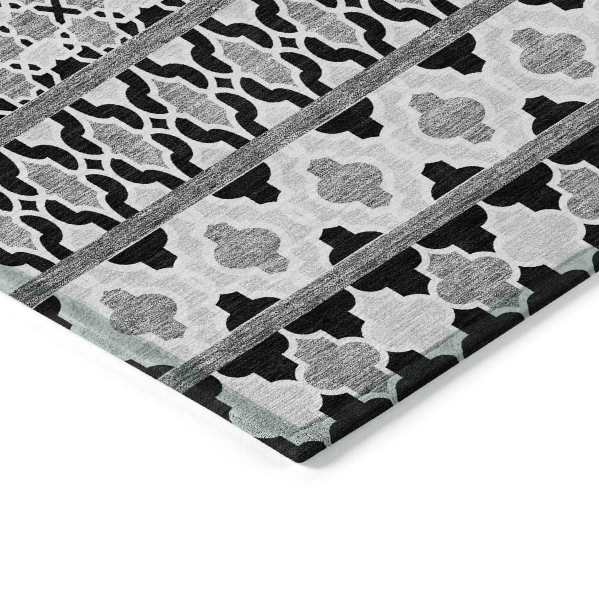 Machine Washable Indoor/ Outdoor Chantille Boho Stripe Rug