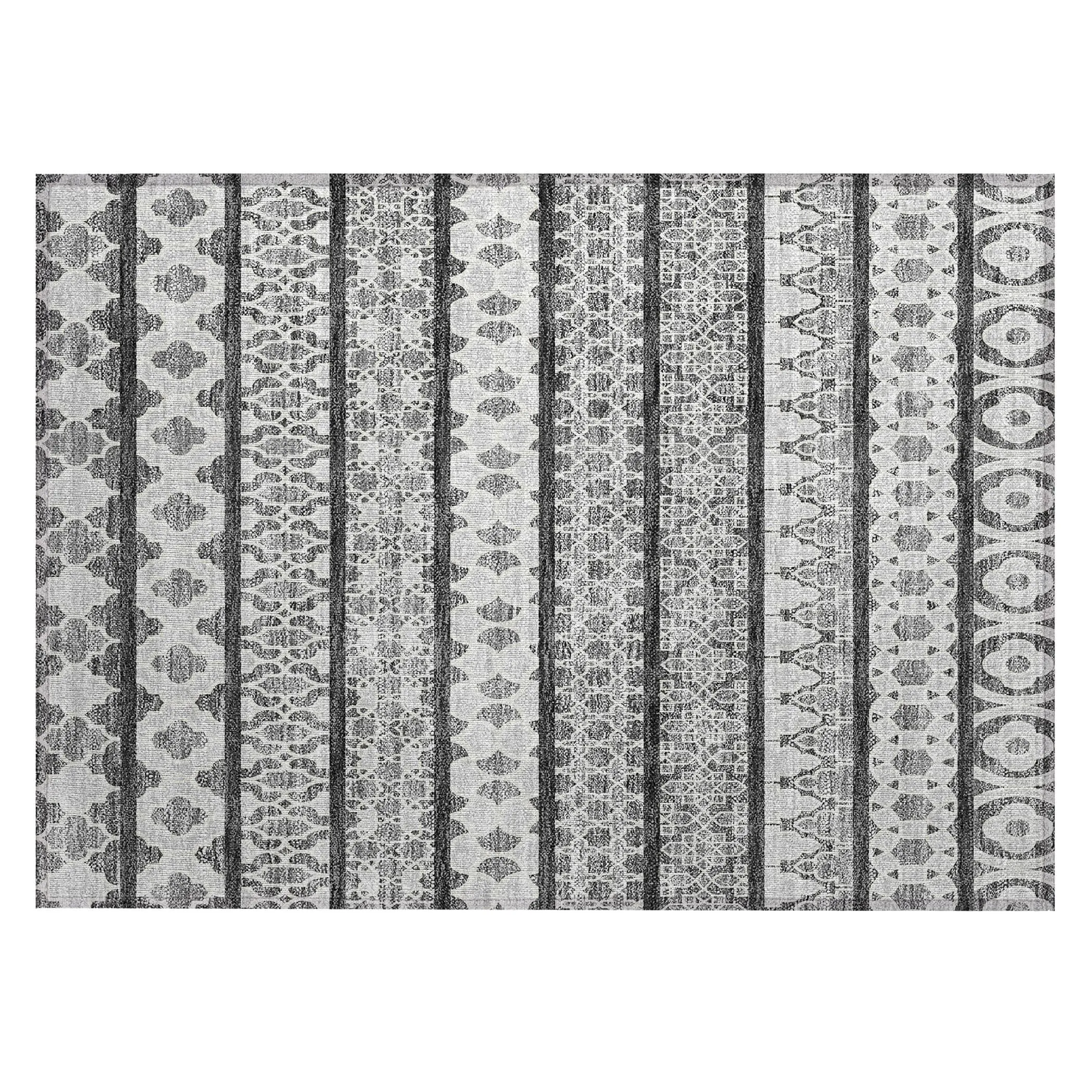 Machine Washable Indoor/ Outdoor Chantille Boho Stripe Rug