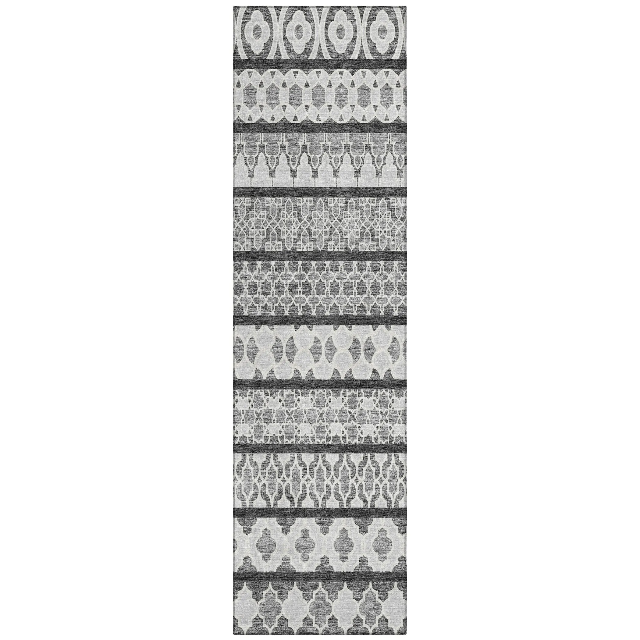 Machine Washable Indoor/ Outdoor Chantille Boho Stripe Rug