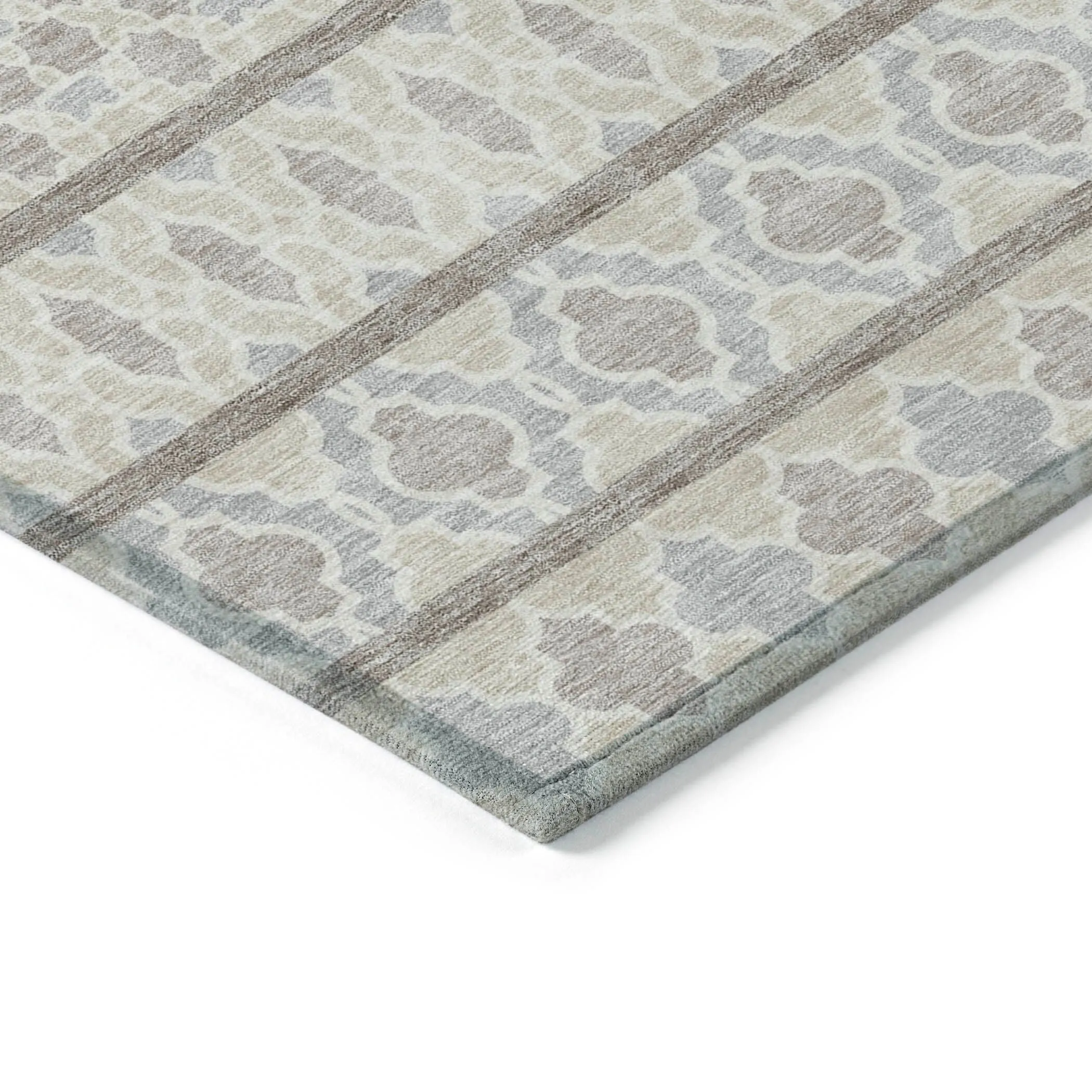 Machine Washable Indoor/ Outdoor Chantille Boho Stripe Rug