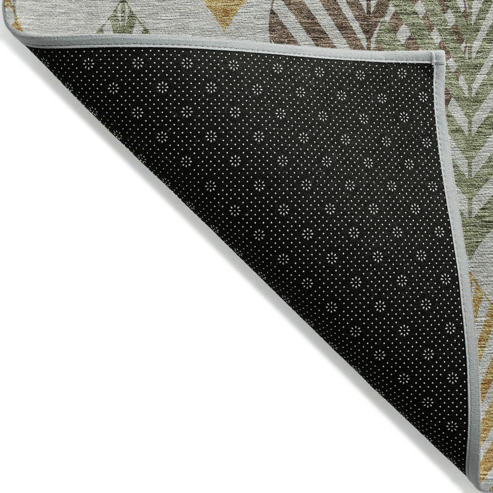 Machine Washable Indoor/ Outdoor Chantille Casual Palm Rug