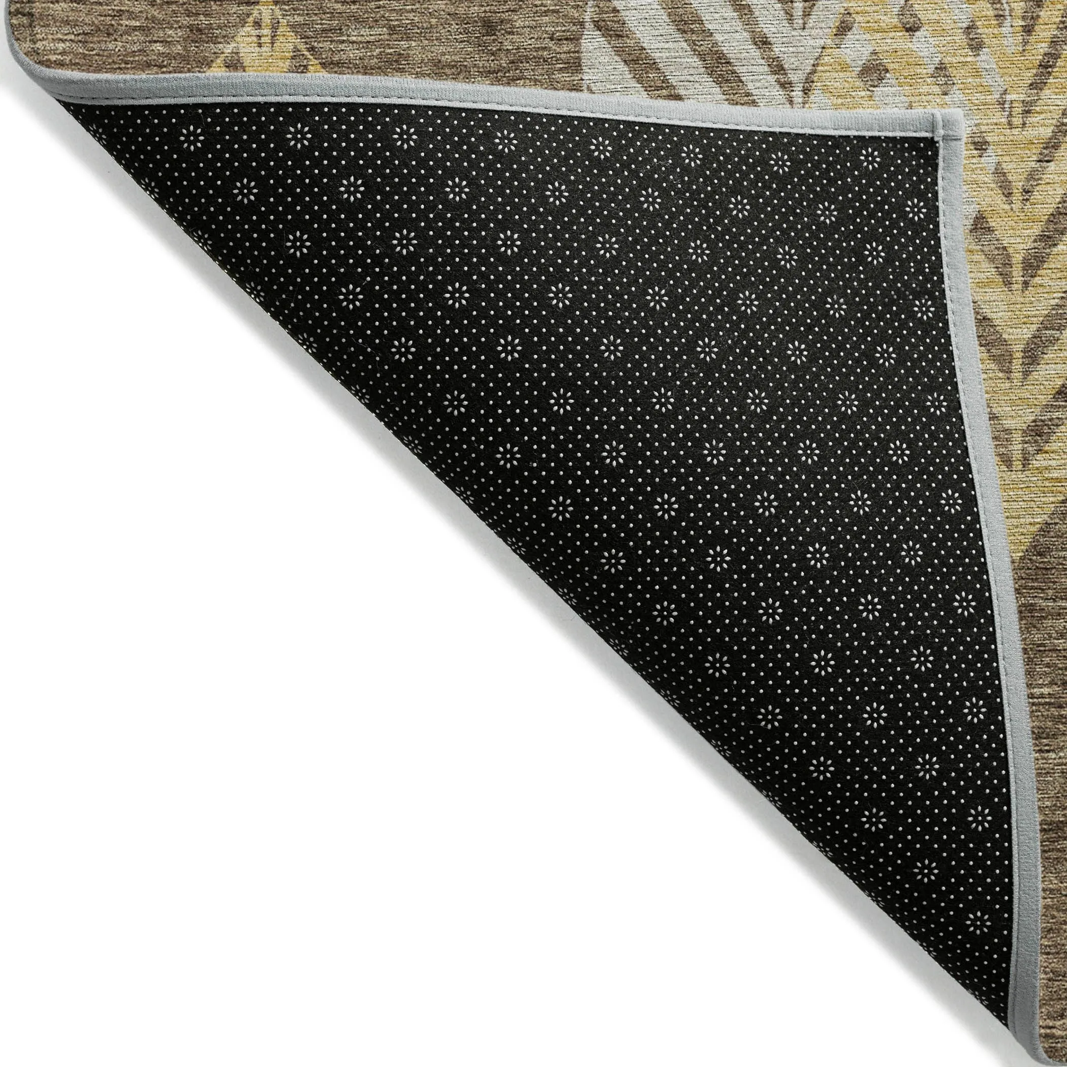 Machine Washable Indoor/ Outdoor Chantille Casual Palm Rug