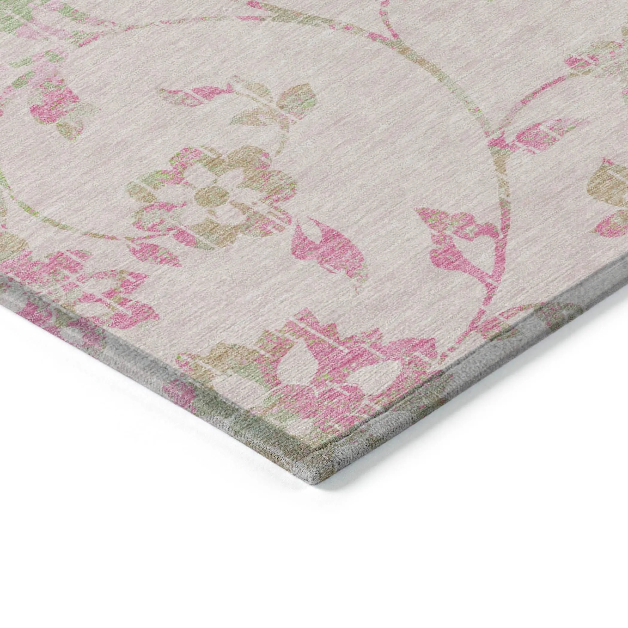 Machine Washable Indoor/ Outdoor Chantille Farmhouse Floral Rug