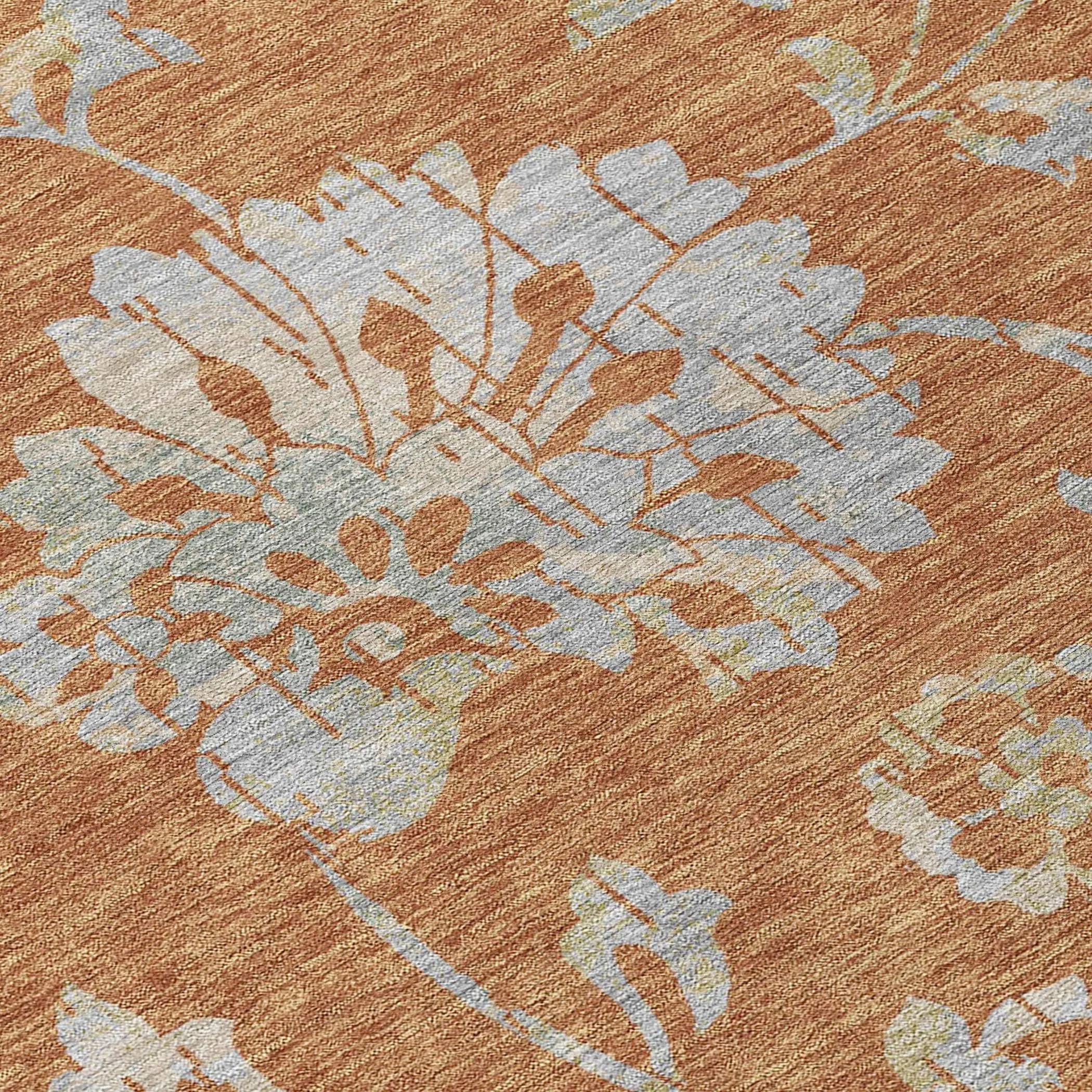 Machine Washable Indoor/ Outdoor Chantille Farmhouse Floral Rug