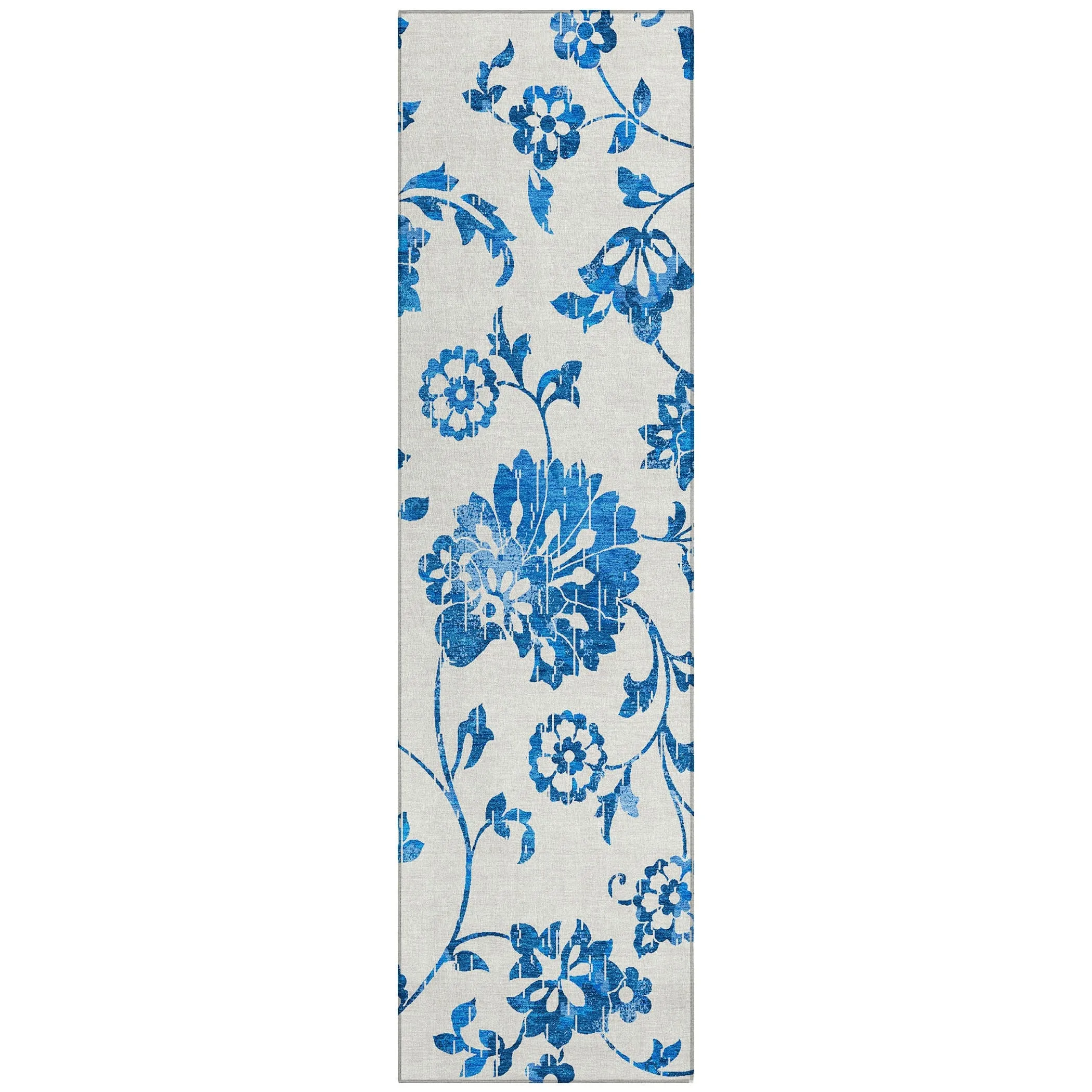 Machine Washable Indoor/ Outdoor Chantille Farmhouse Floral Rug
