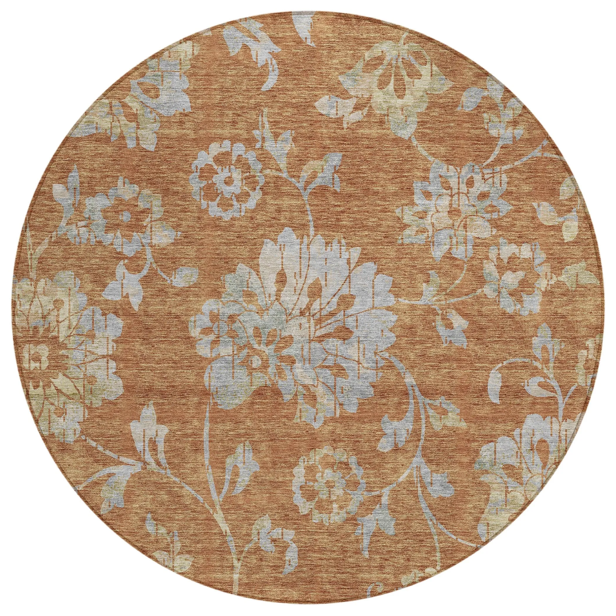 Machine Washable Indoor/ Outdoor Chantille Farmhouse Floral Rug