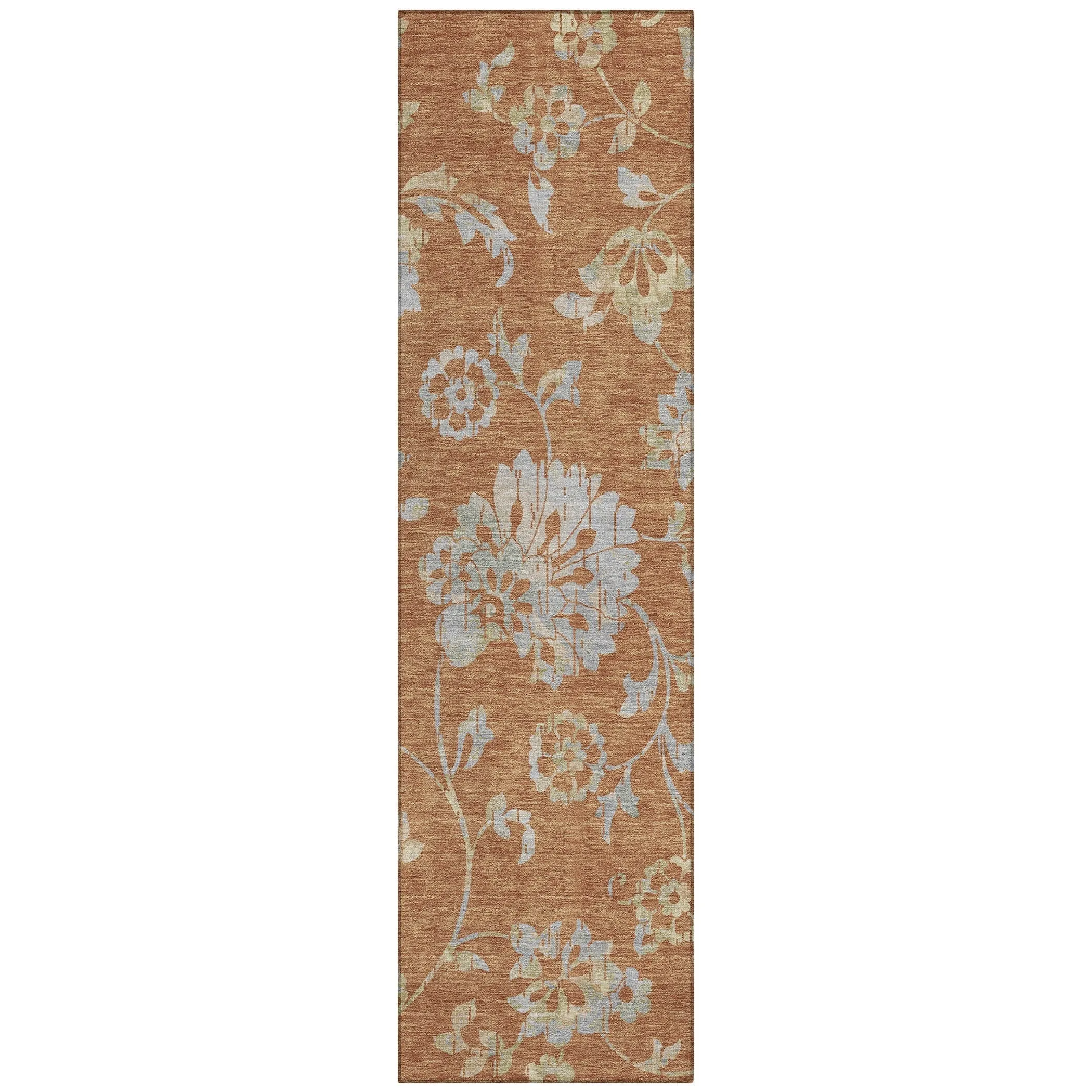 Machine Washable Indoor/ Outdoor Chantille Farmhouse Floral Rug