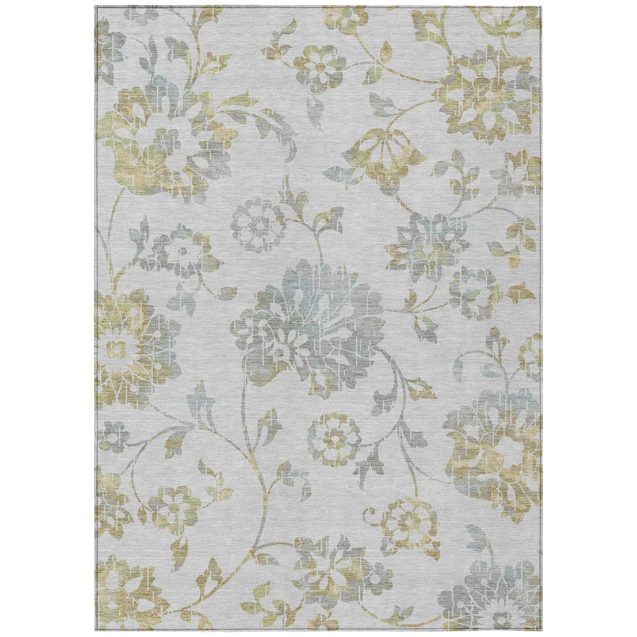 Machine Washable Indoor/ Outdoor Chantille Farmhouse Floral Rug