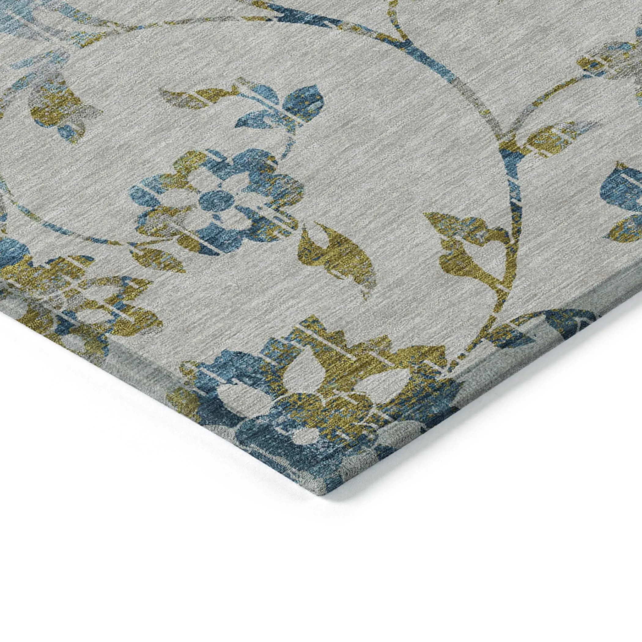 Machine Washable Indoor/ Outdoor Chantille Farmhouse Floral Rug