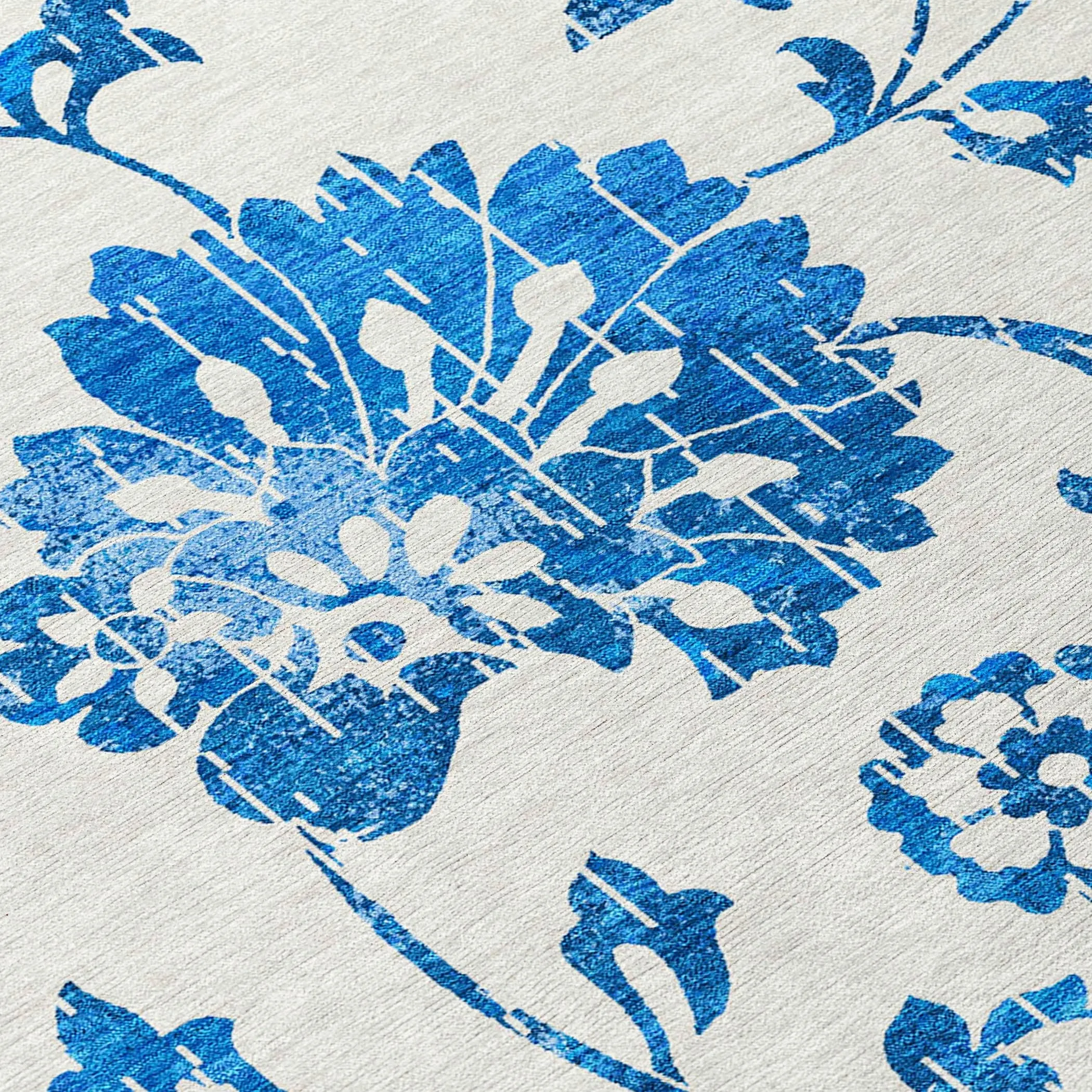 Machine Washable Indoor/ Outdoor Chantille Farmhouse Floral Rug