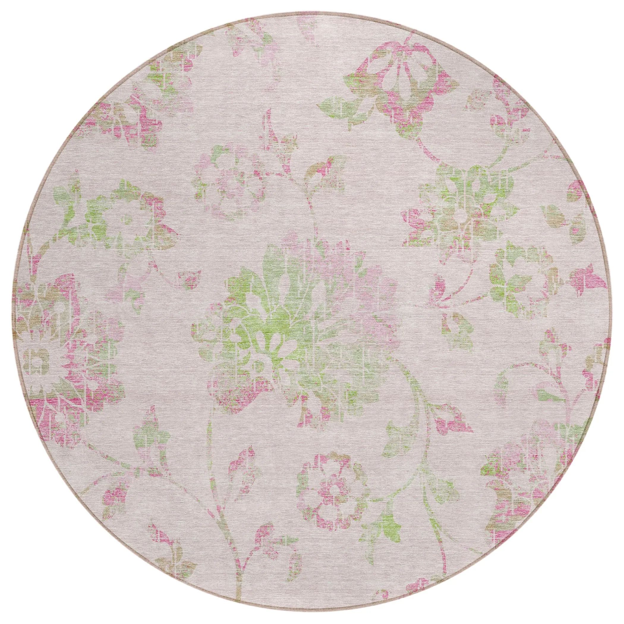 Machine Washable Indoor/ Outdoor Chantille Farmhouse Floral Rug