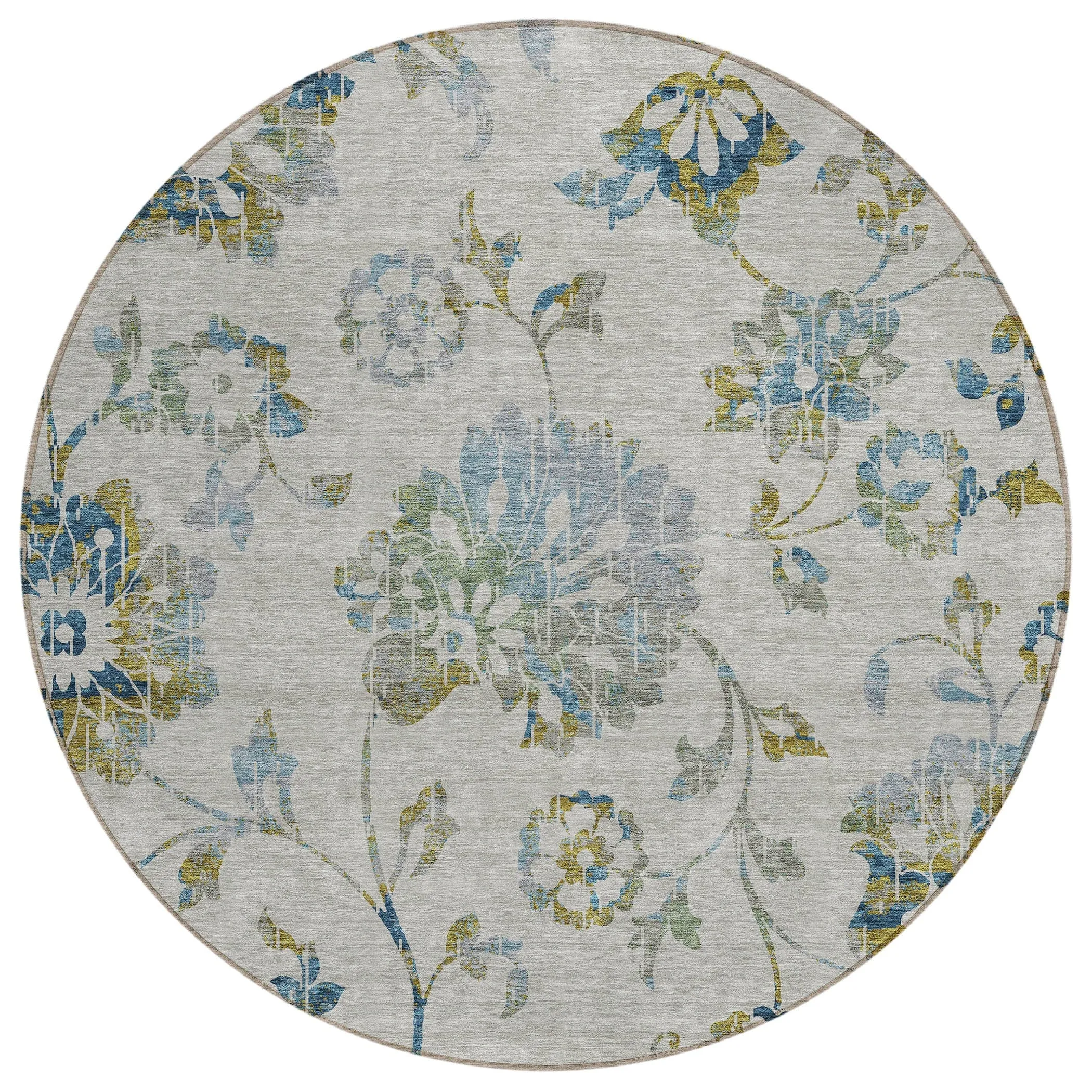 Machine Washable Indoor/ Outdoor Chantille Farmhouse Floral Rug