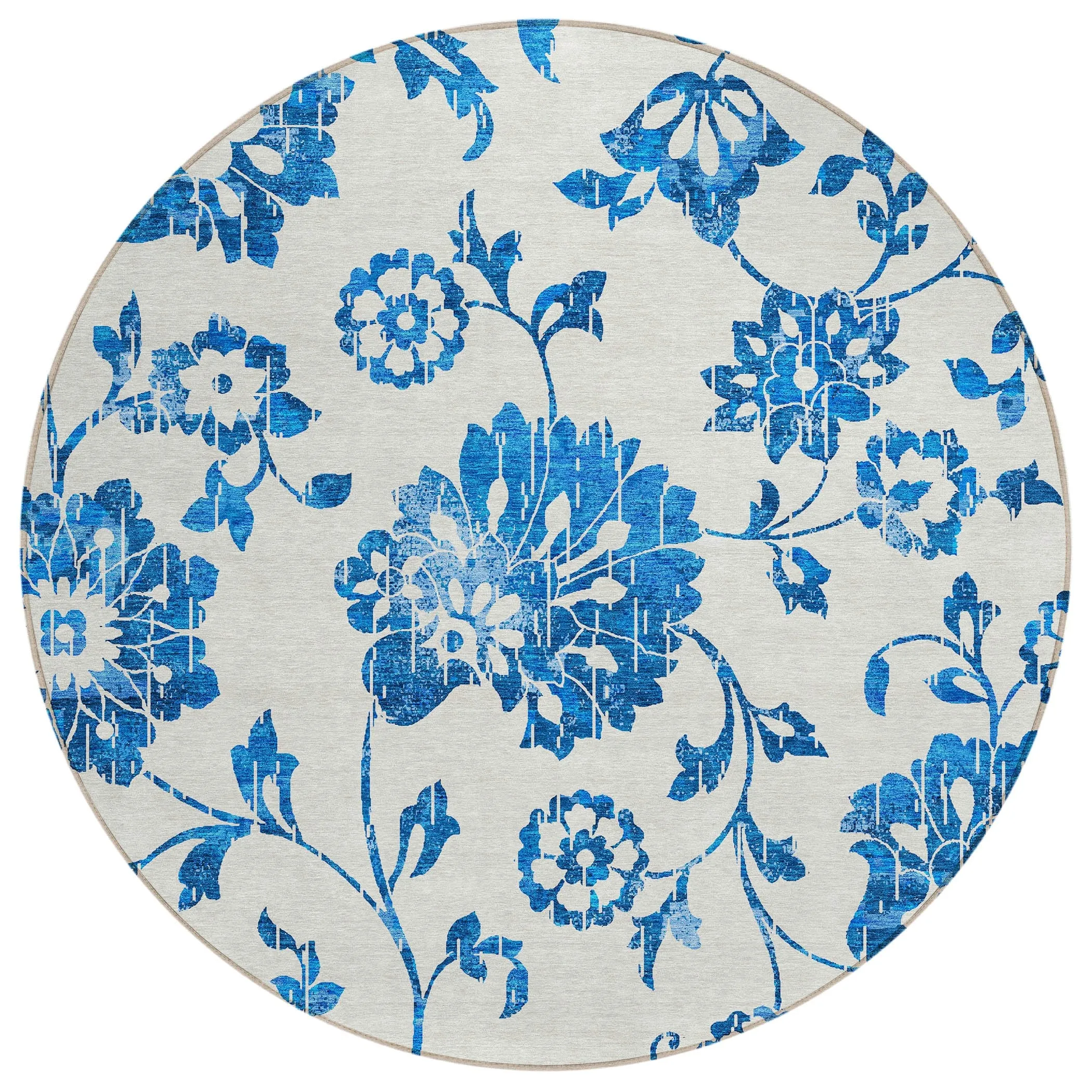 Machine Washable Indoor/ Outdoor Chantille Farmhouse Floral Rug