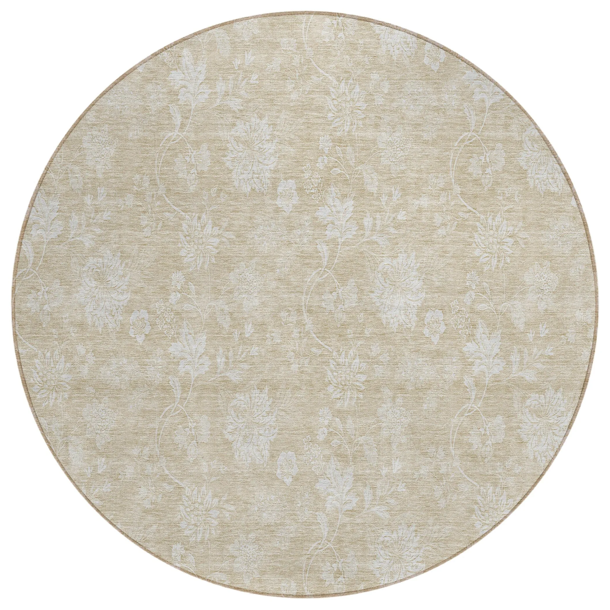 Machine Washable Indoor/ Outdoor Chantille Floral Farmhouse Rug