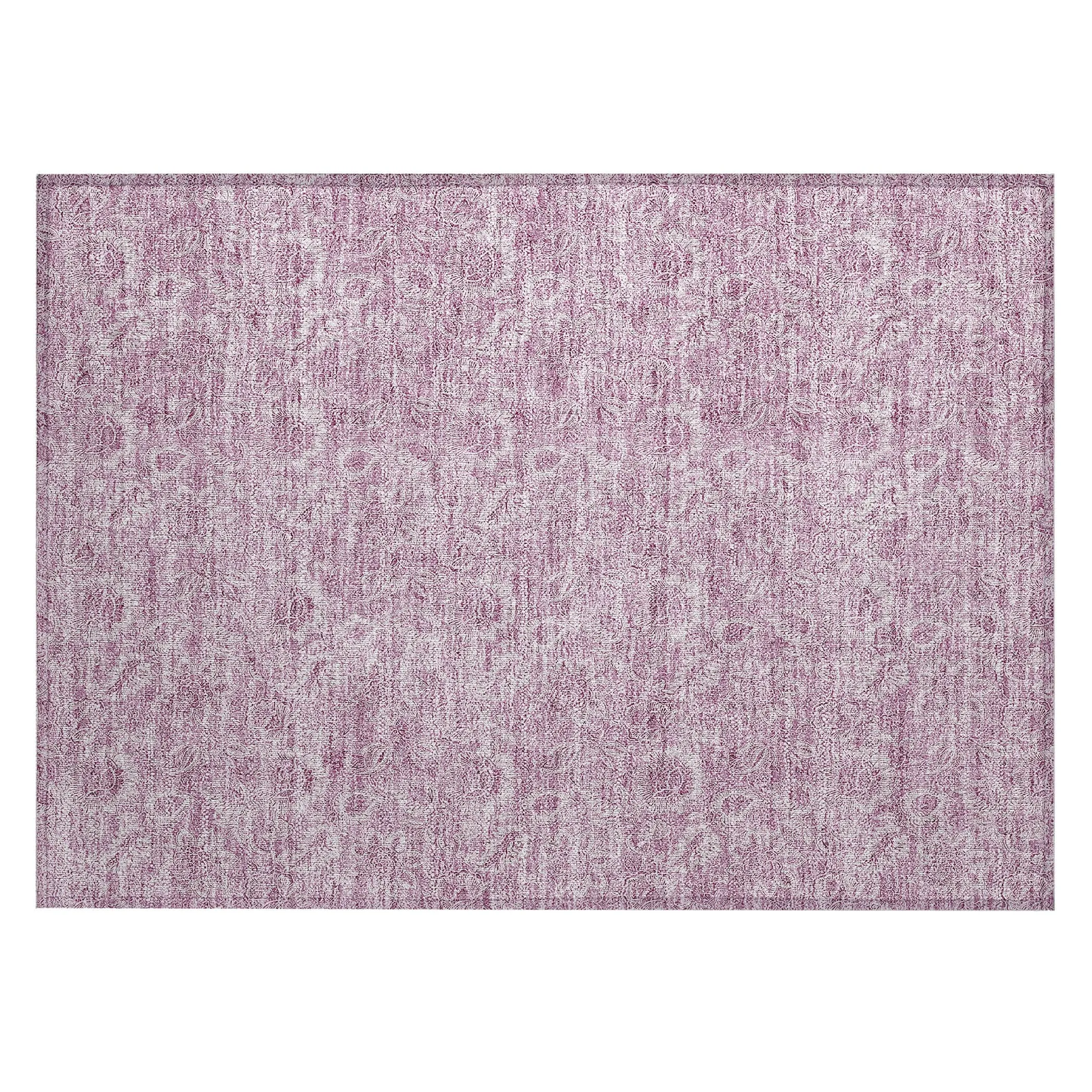 Machine Washable Indoor/ Outdoor Chantille Floral Farmhouse Rug