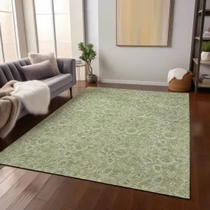 Machine Washable Indoor/ Outdoor Chantille Floral Farmhouse Rug