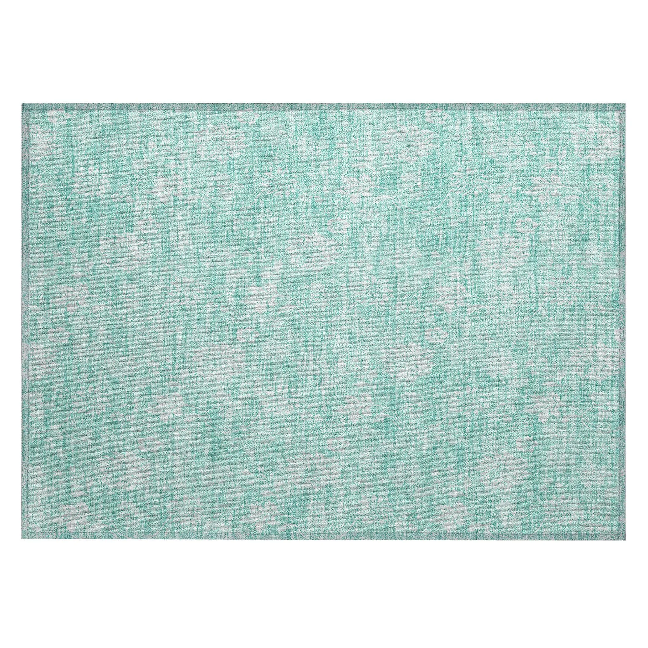 Machine Washable Indoor/ Outdoor Chantille Floral Farmhouse Rug